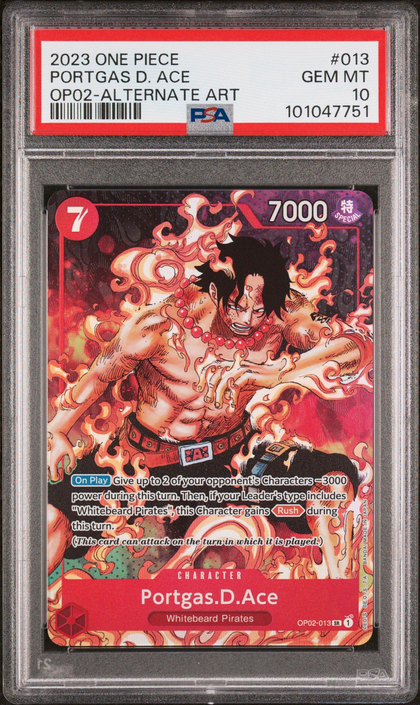 2023 One Piece Op02-paramount War 013 Portgas D. Ace Alternate Art