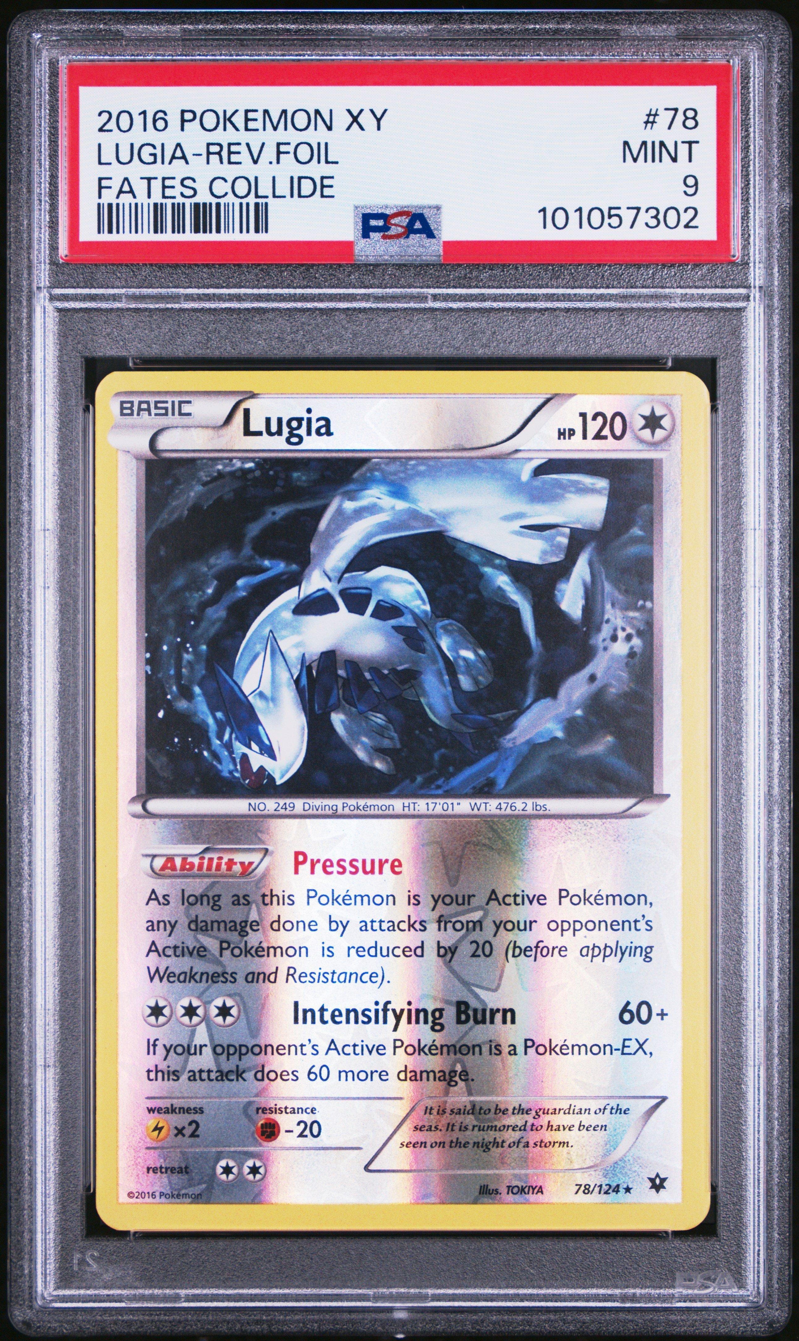 2016 Pokemon Xy Fates Collide 78 Lugia-reverse Foil PSA