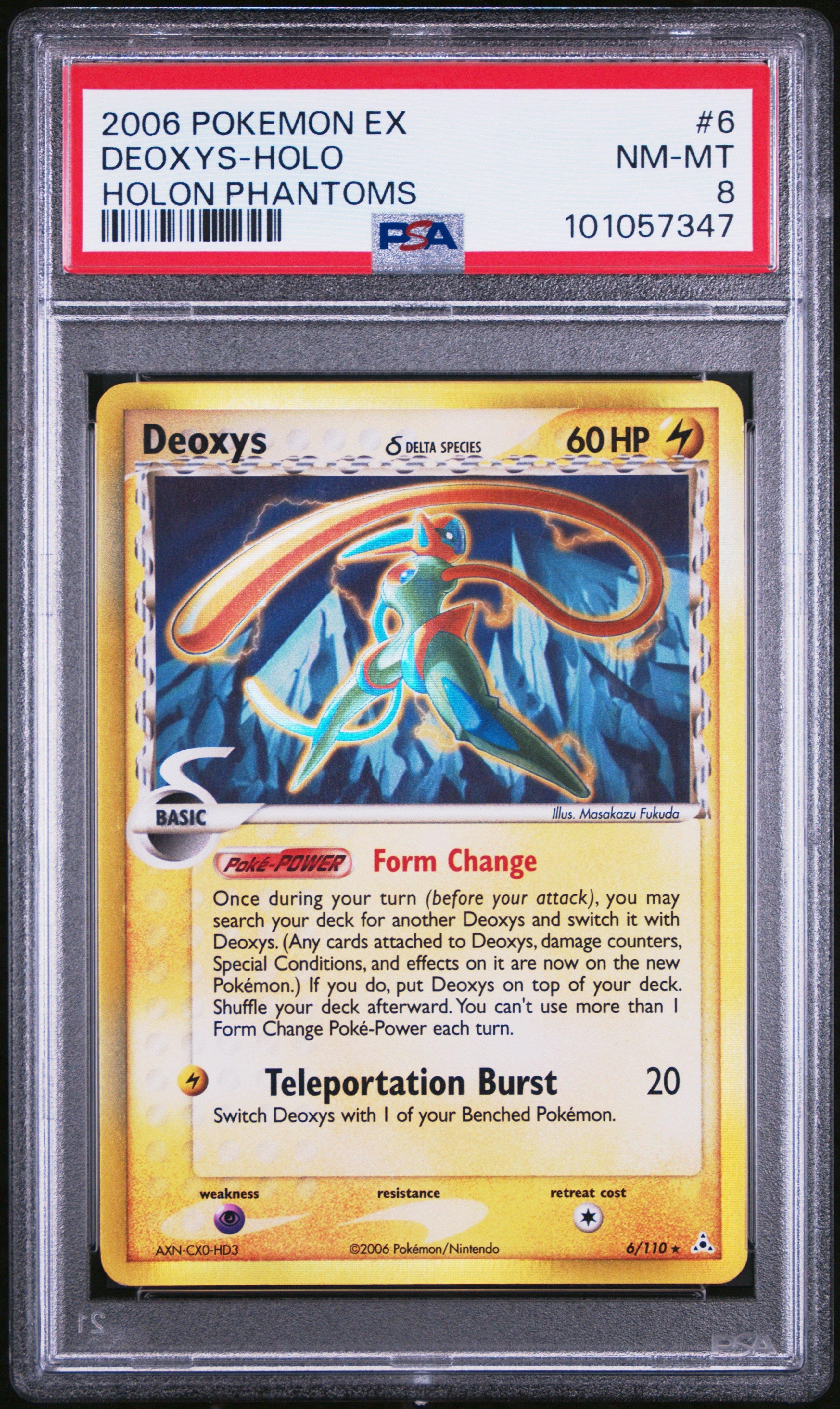 2006 Pokemon Ex Holon Phantoms 6 Deoxys-holo PSA 8