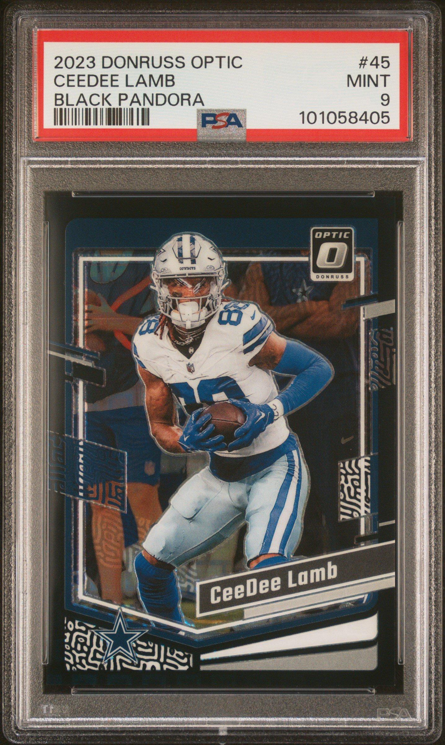 2023 Panini Donruss Optic 45 Ceedee Lamb Black Pandora PSA 9
