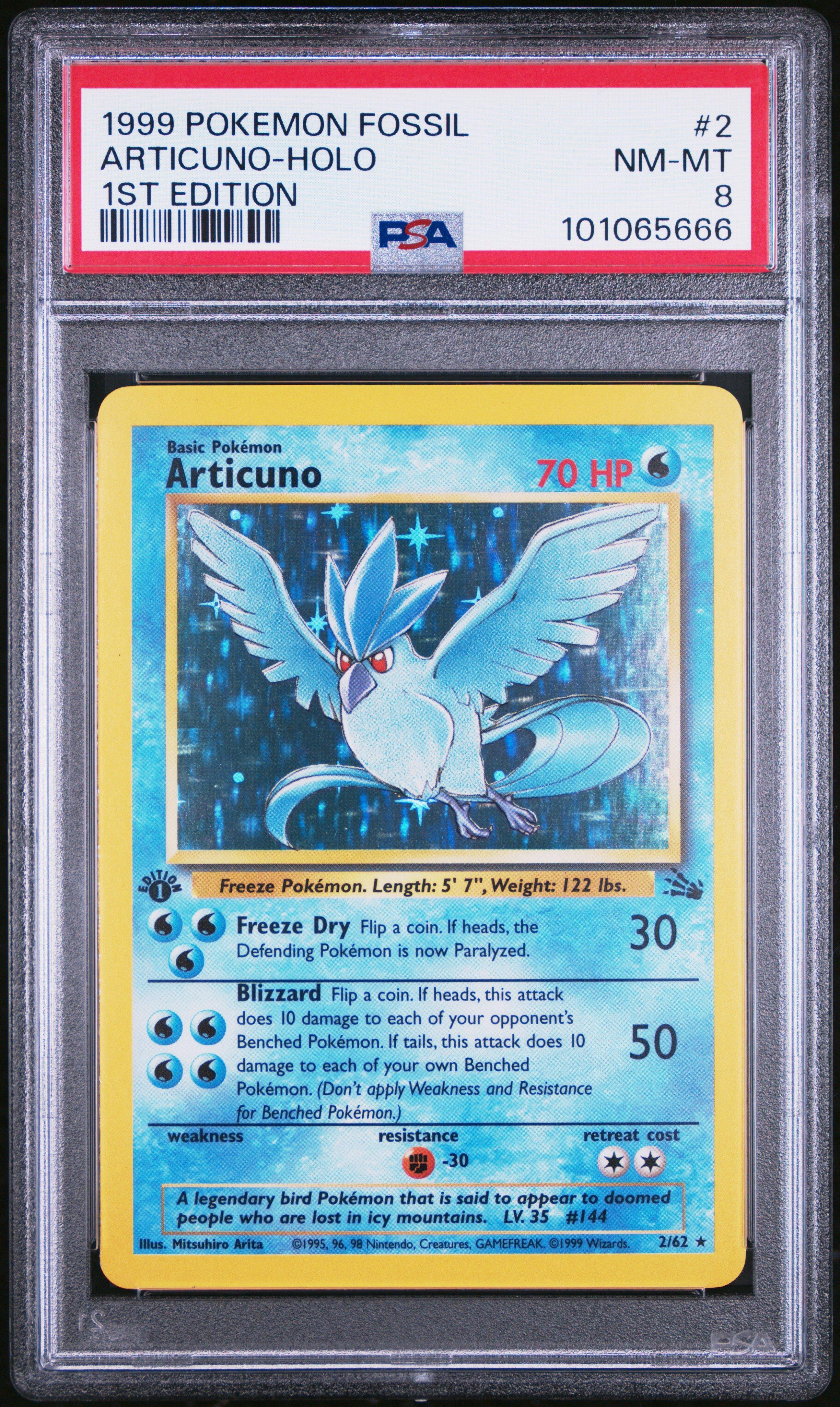 1999 Pokemon Fossil 2 Articuno-holo 1st Edition PSA
