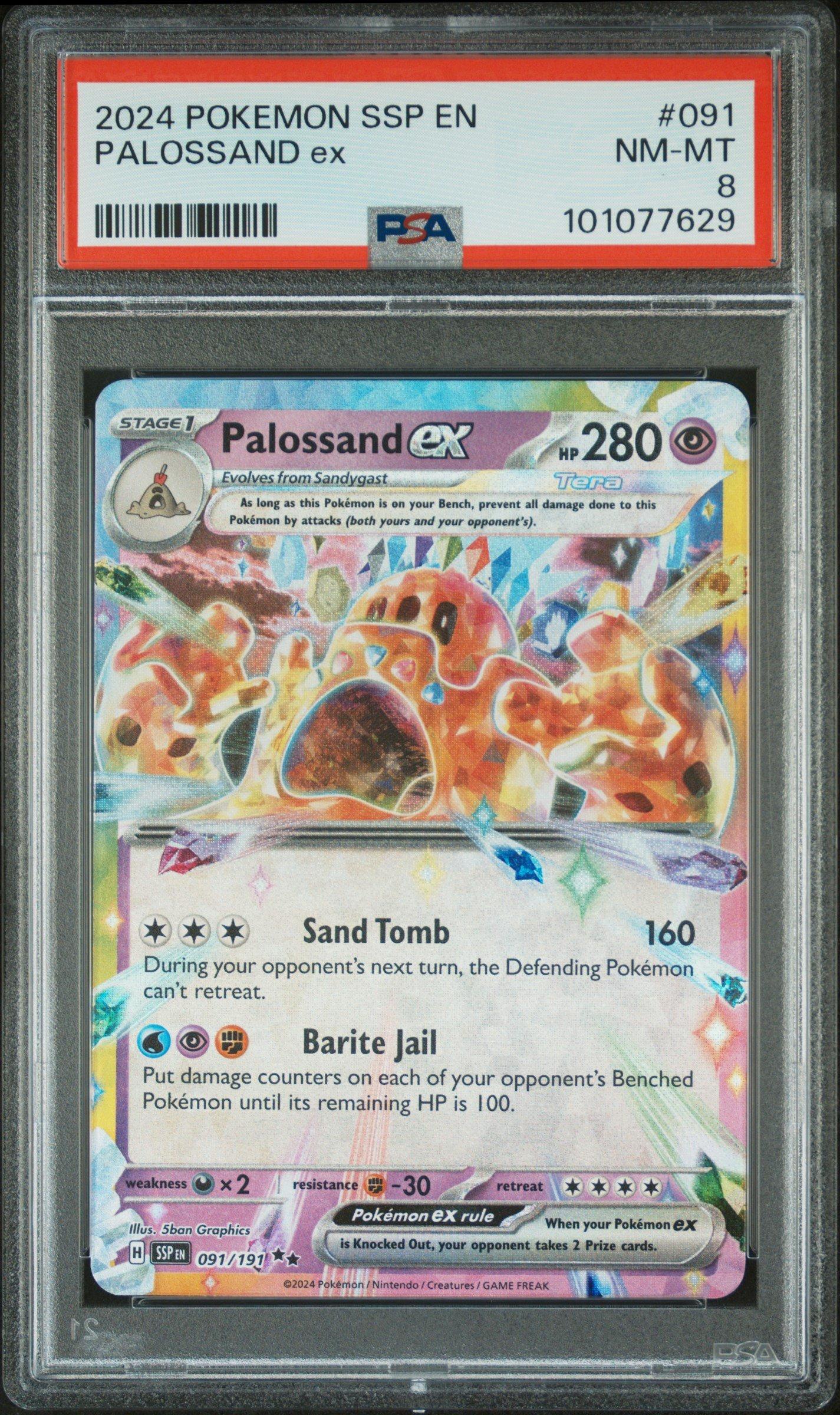2024 Pokemon Ssp En-surging Sparks 091 Palossand Ex PSA