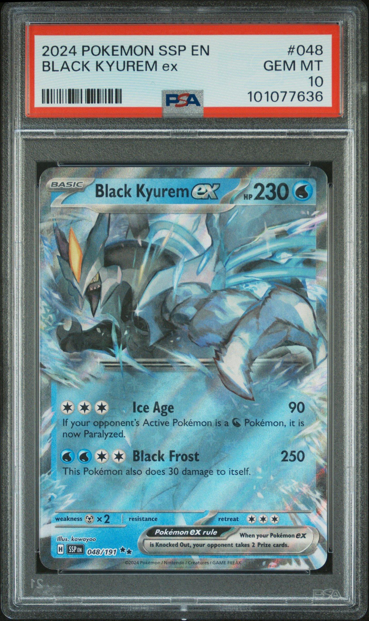 2024 Pokemon Ssp En-surging Sparks 048 Black Kyurem Ex PSA 10