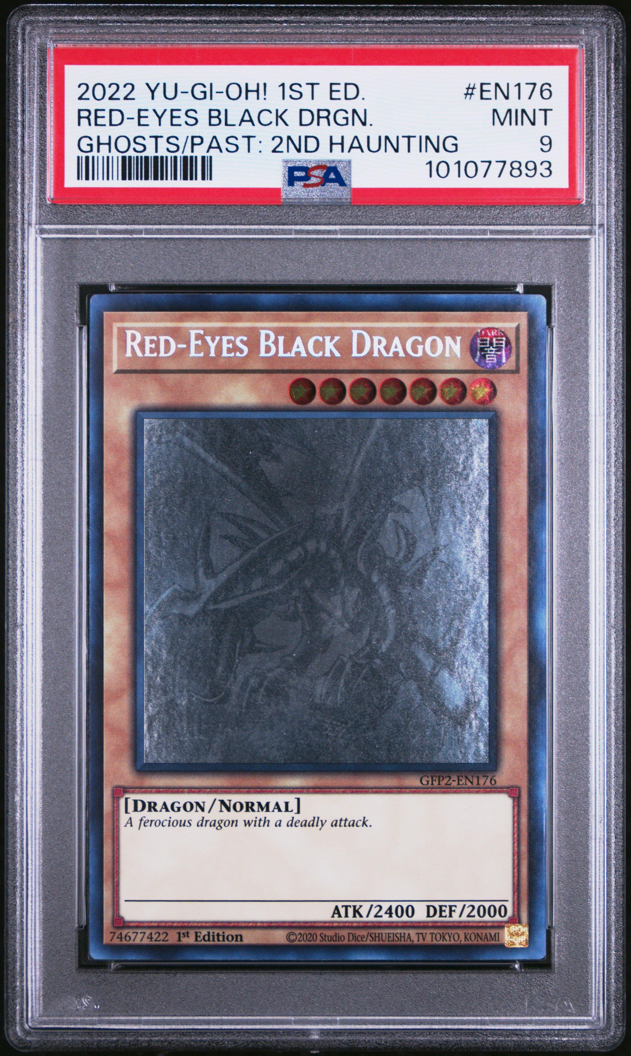 2022 Yu-gi-oh! Gfp2-ghosts From The Past: The 2nd Haunting En176 Red-eyes Black Dragon 1st Edition PSA