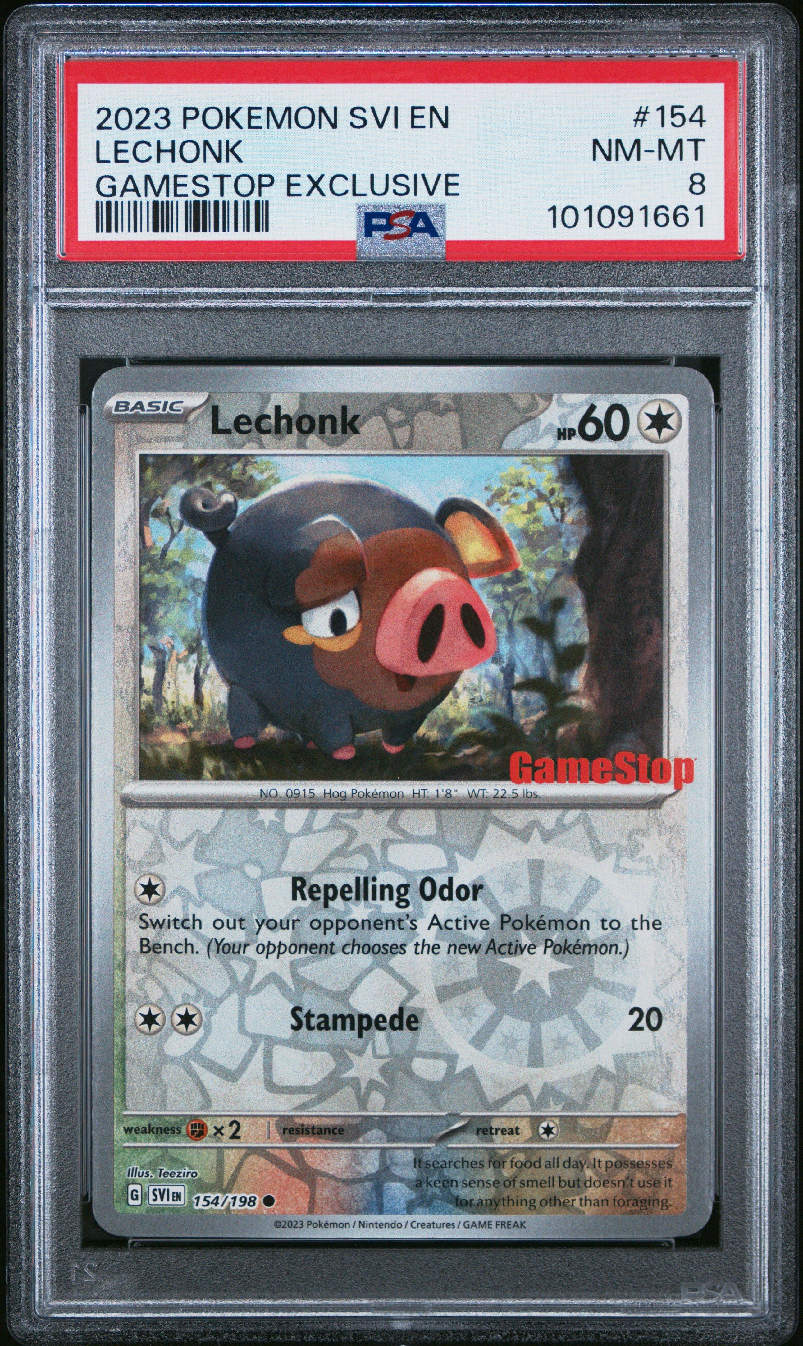2023 Pokemon Svi En-scarlet & Violet 154 Lechonk Gamestop