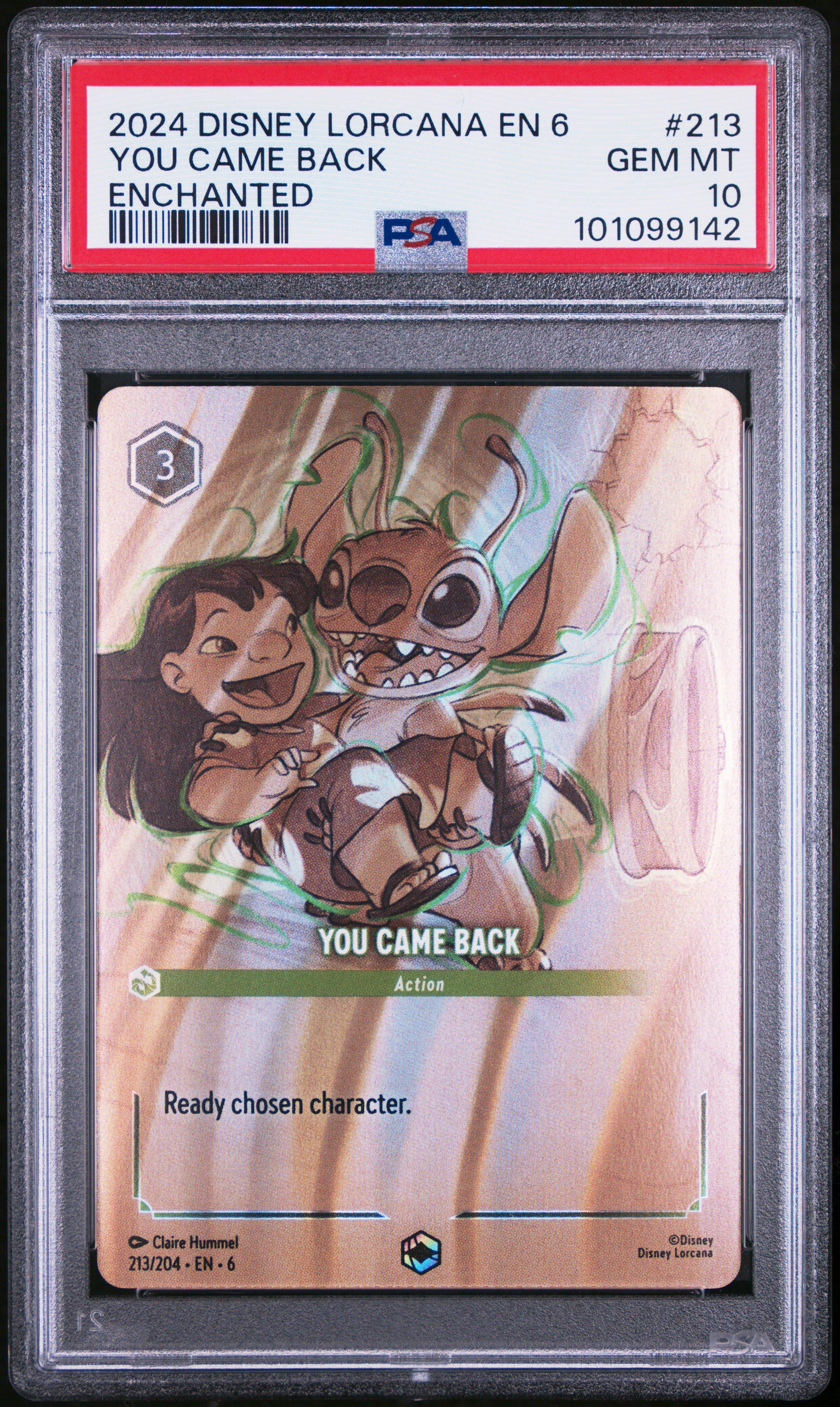 2024 Disney Lorcana En 6-azurite Sea 213 You Came Back Enchanted