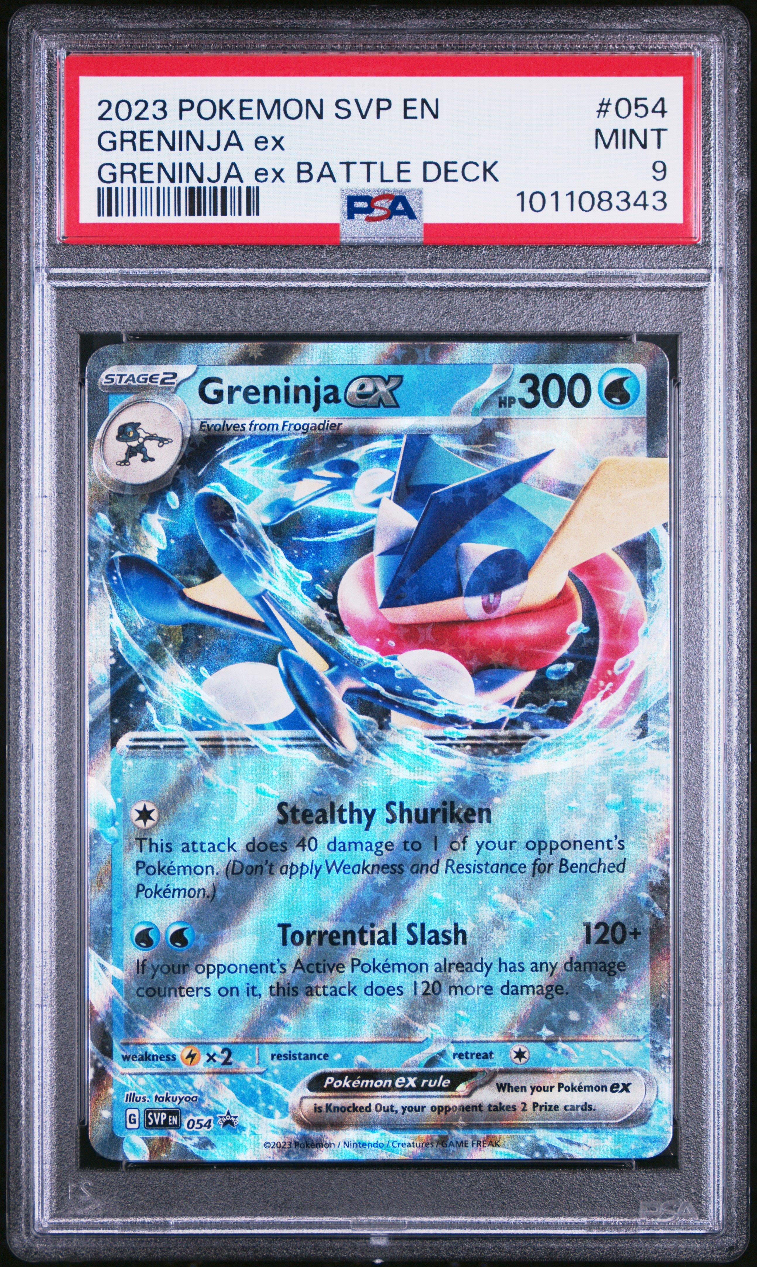 2023 Pokemon Svp En-sv Black Star Promo 054 Greninja Ex Greninja Ex Battle Deck PSA 9