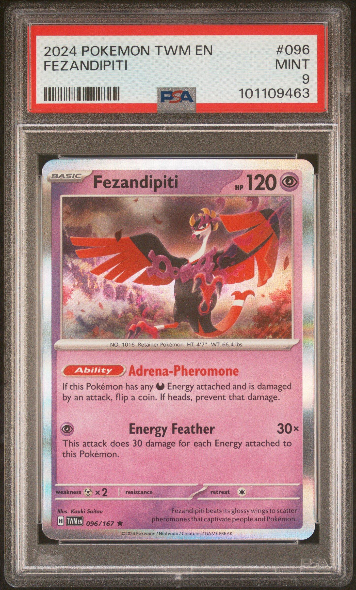 2024 Pokemon Twm En-twilight Masquerade 096 Fezandipiti PSA 9