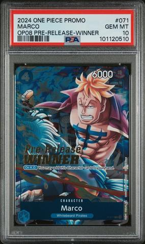 2024 One Piece Promos 071 Marco Two Legends Pre-release