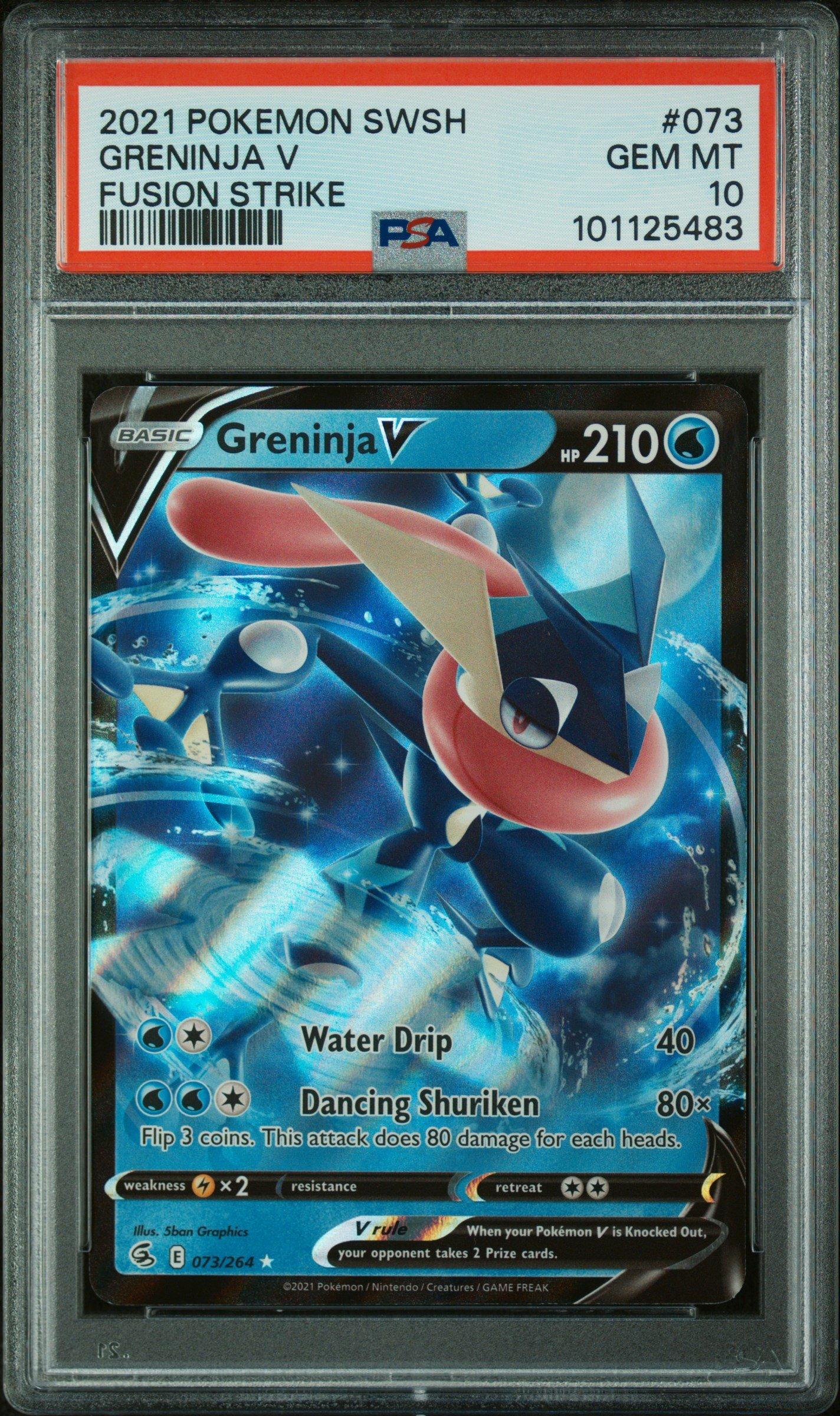 2021 Pokemon Sword & Shield Fusion Strike 073 Greninja V PSA 10