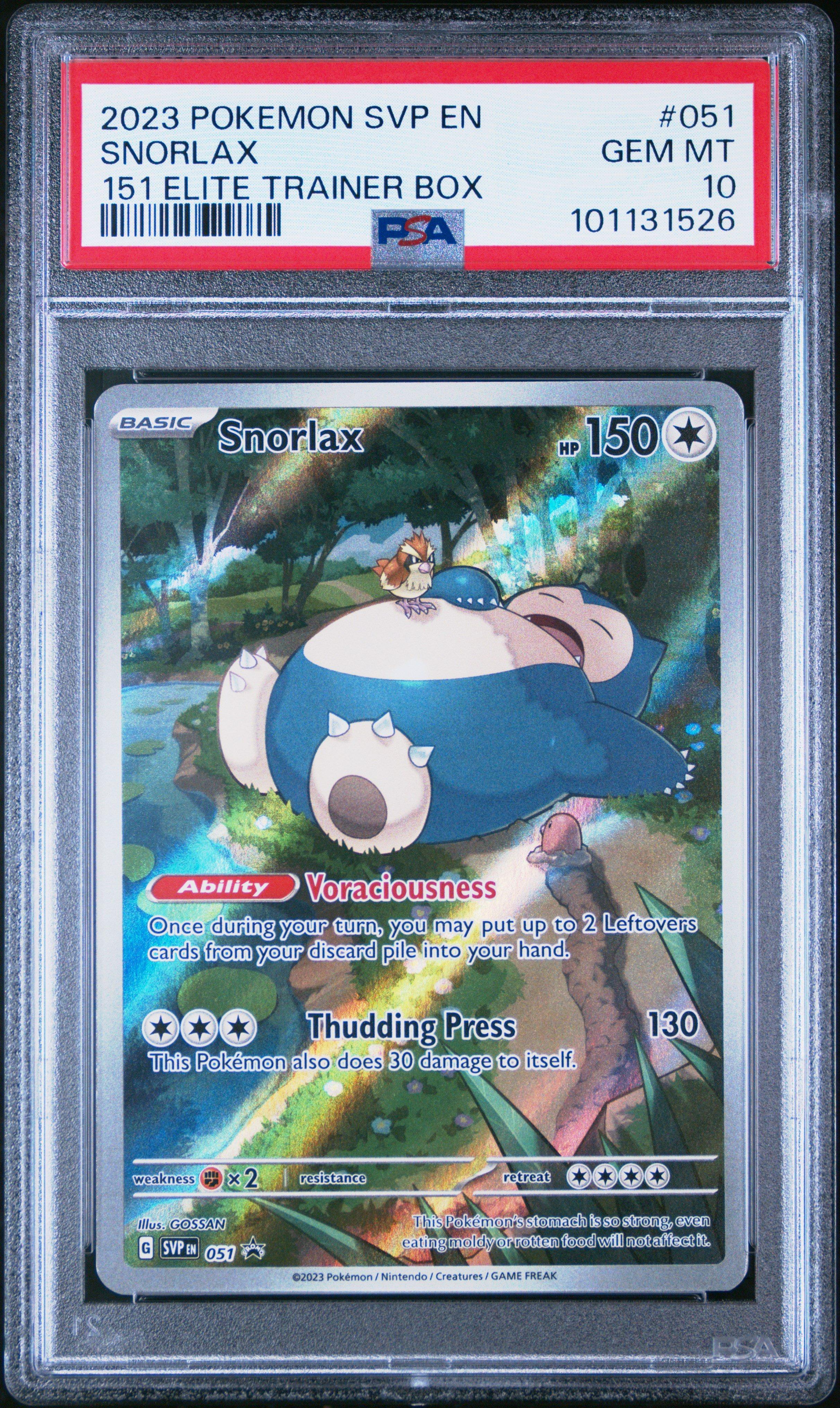 2023 Pokemon Svp En-sv Black Star Promo 051 Snorlax 151 Elite