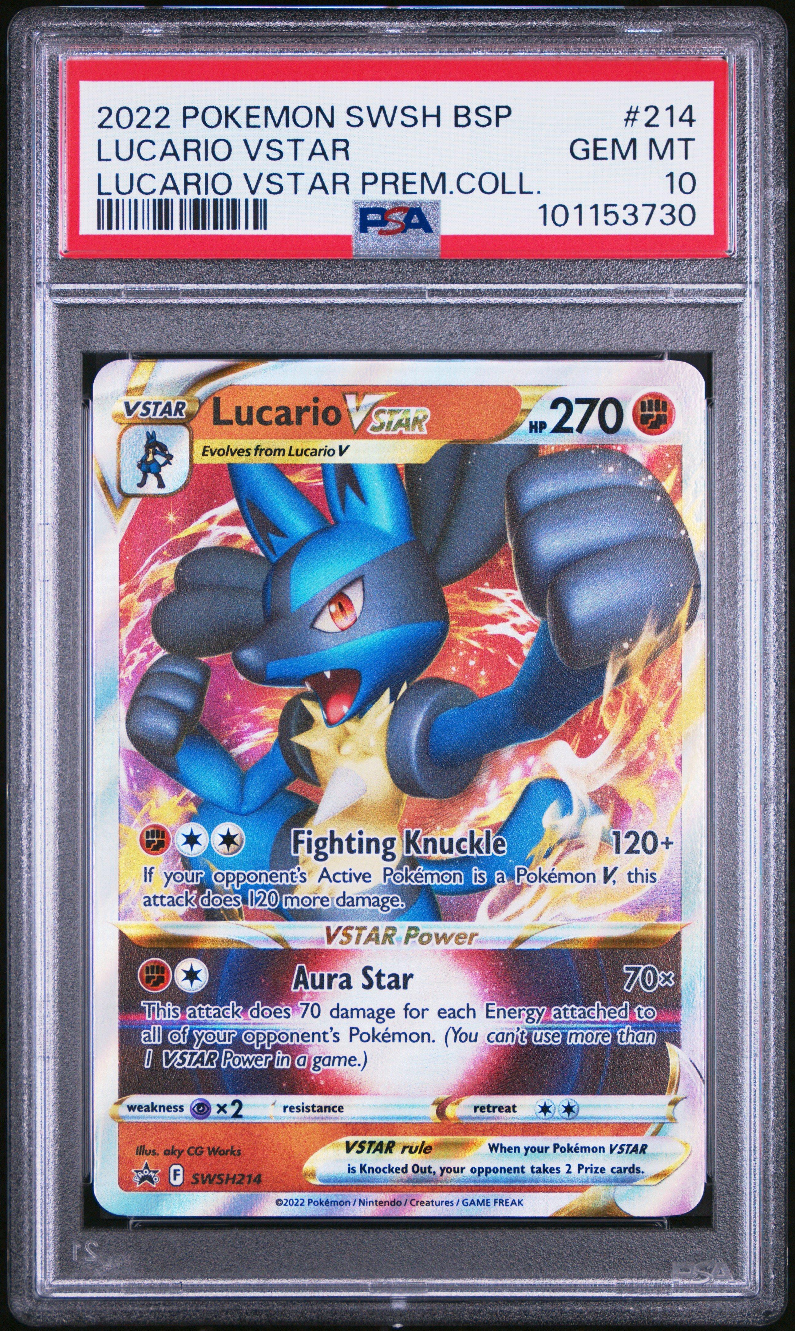 2022 Pokemon Swsh Black Star Promo 214 Lucario Vstar Lucario Vstar