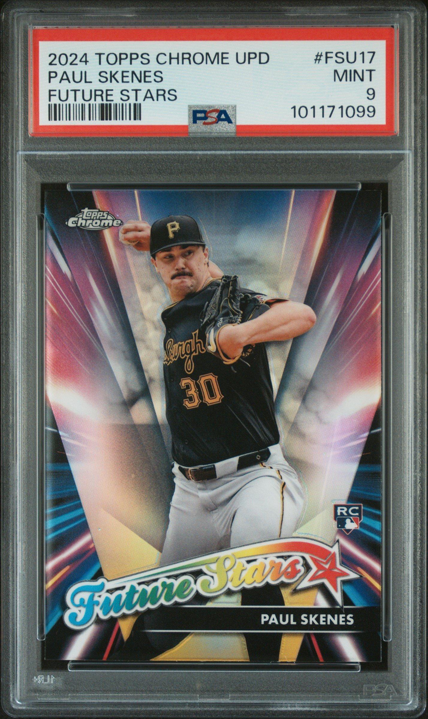 2024 Topps Chrome Update Future Stars Fsu17 Paul Skenes PSA 9