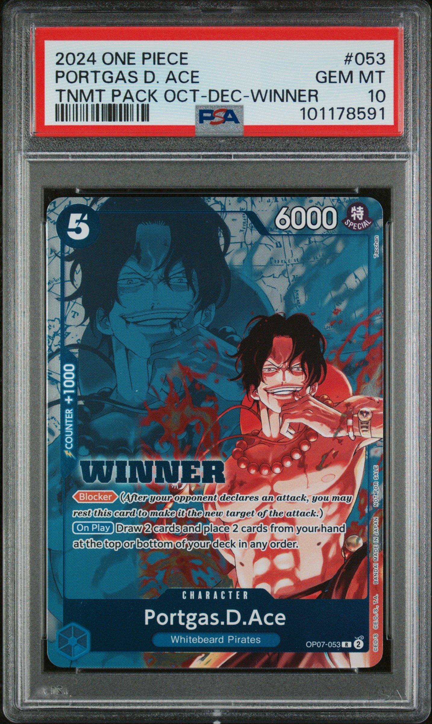 PSA10 ワンピースカード エース WINNER 海外版 英語版
