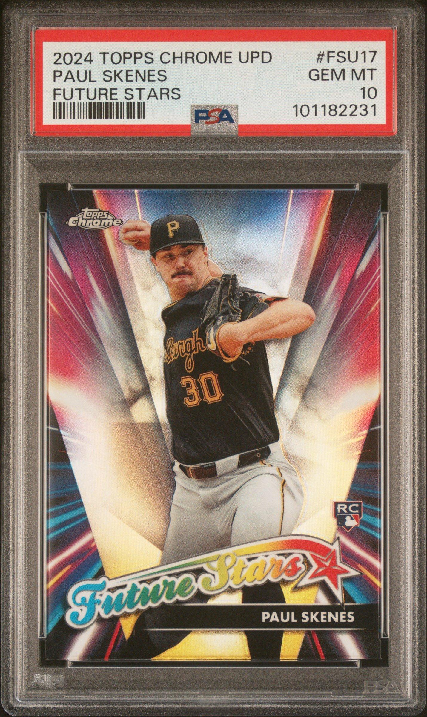 2024 Topps Chrome Update Future Stars Fsu17 Paul Skenes PSA 10
