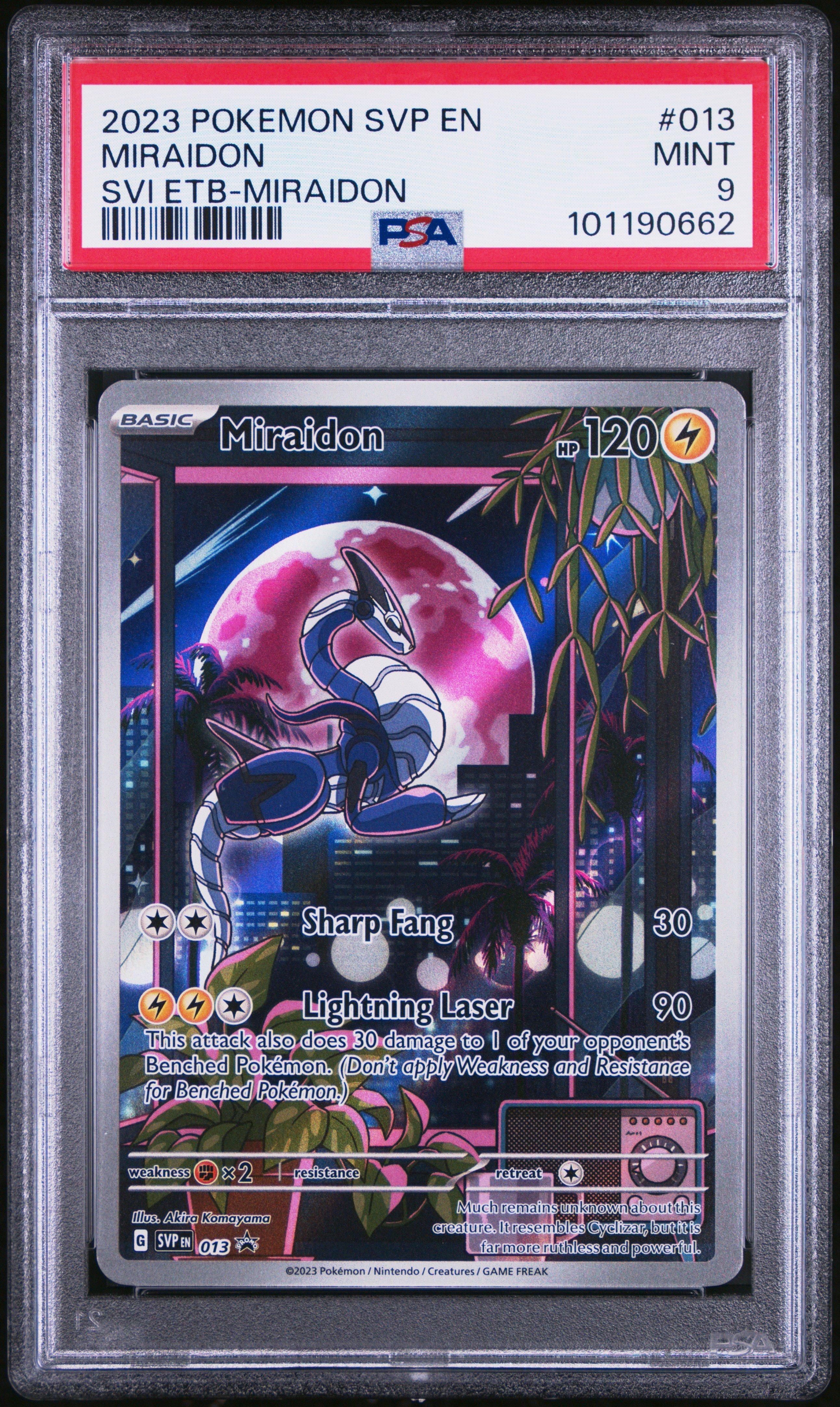 2023 Pokemon Svp En-sv Black Star Promo 013 Miraidon Scarlet & Violet Elite Trainer Box-miraidon PSA