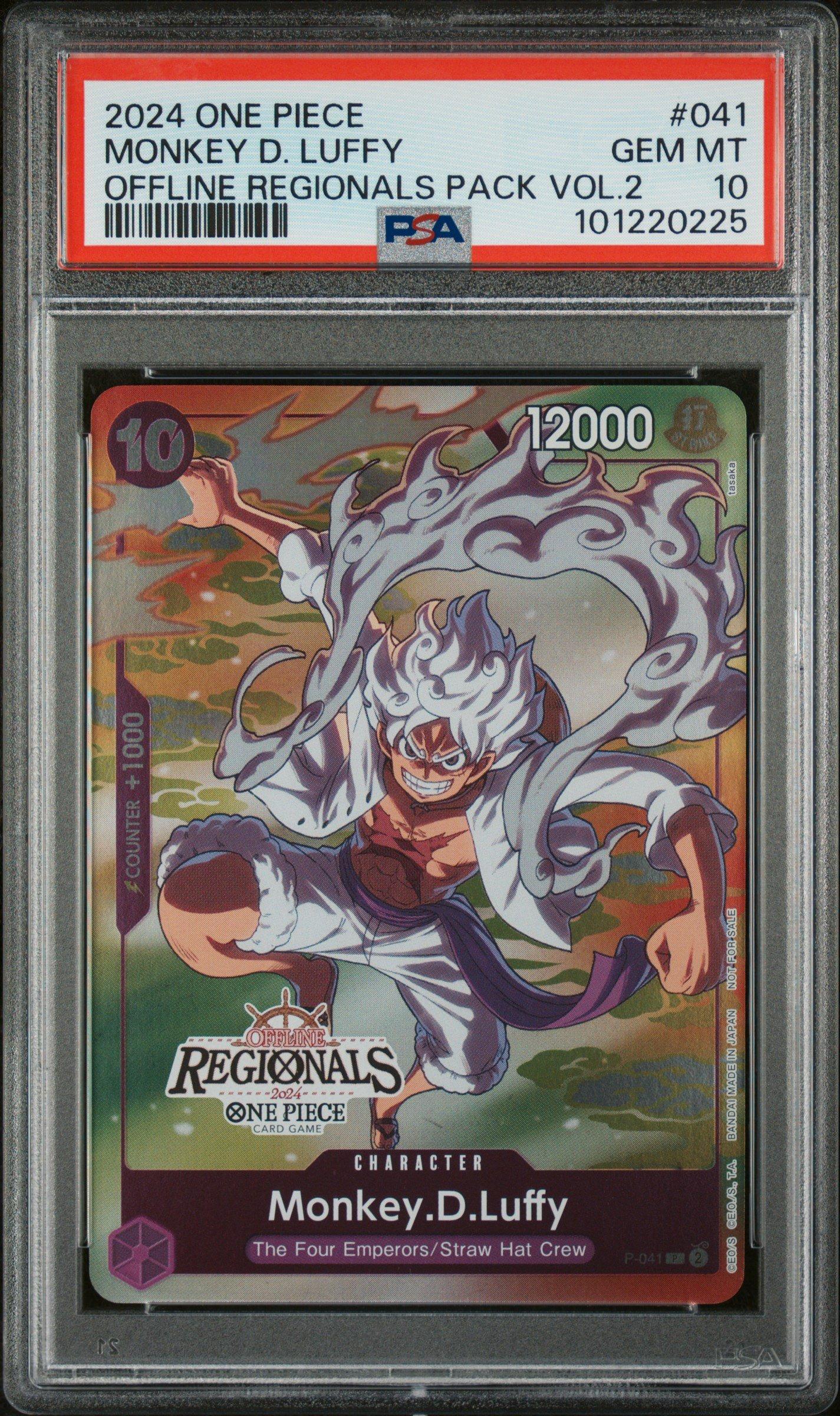 2024 One Piece Offline Regionals Pack 2024 Vol.2 041 Monkey D. Luffy PSA 10