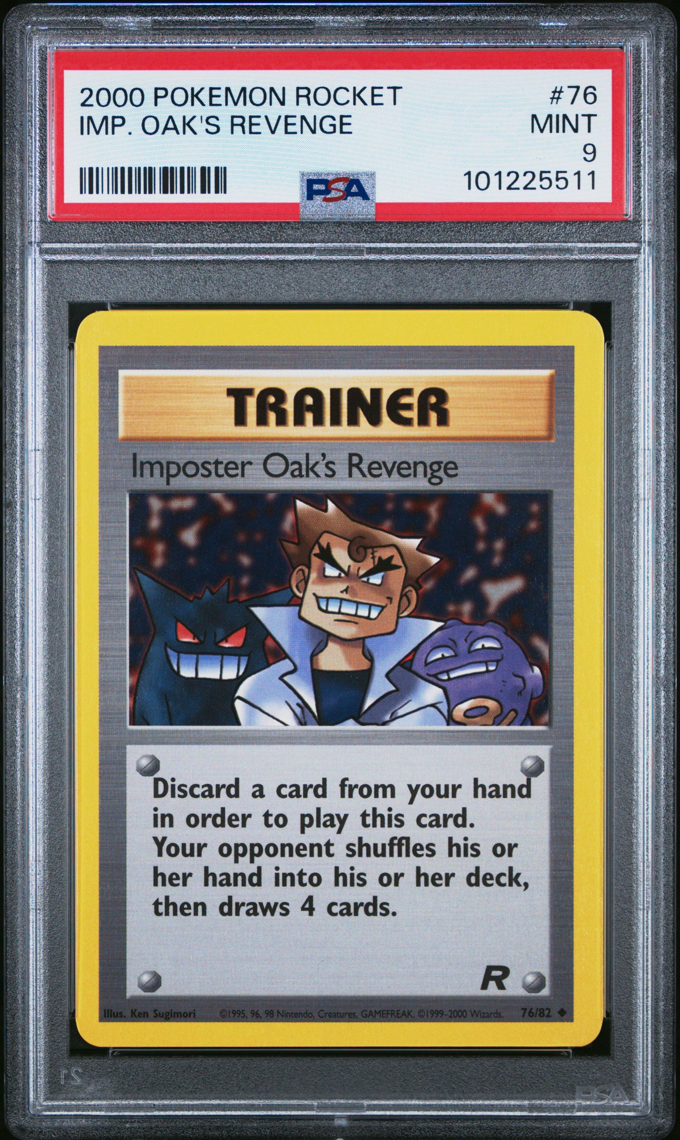 2000 Pokemon Rocket 76 Imposter Oak's Revenge PSA 9