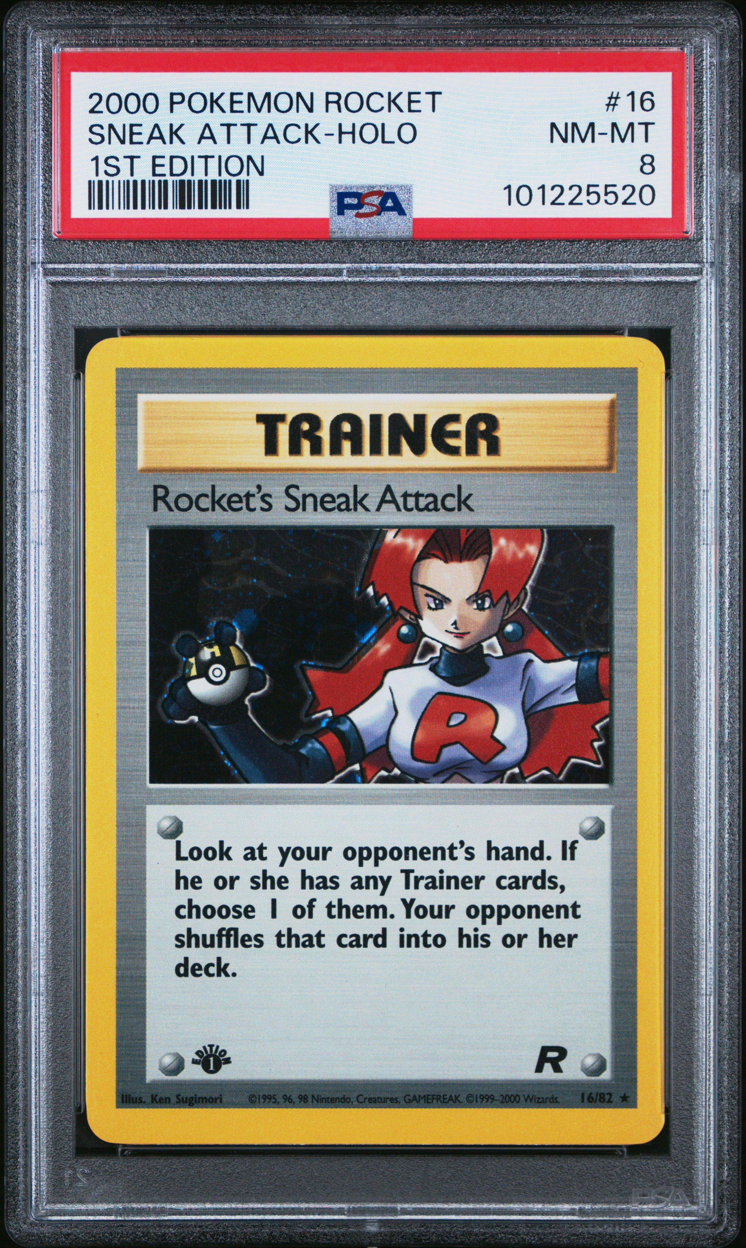 2000 Pokemon Rocket 16 Rocket's Sneak Attack-holo 1st Edition PSA