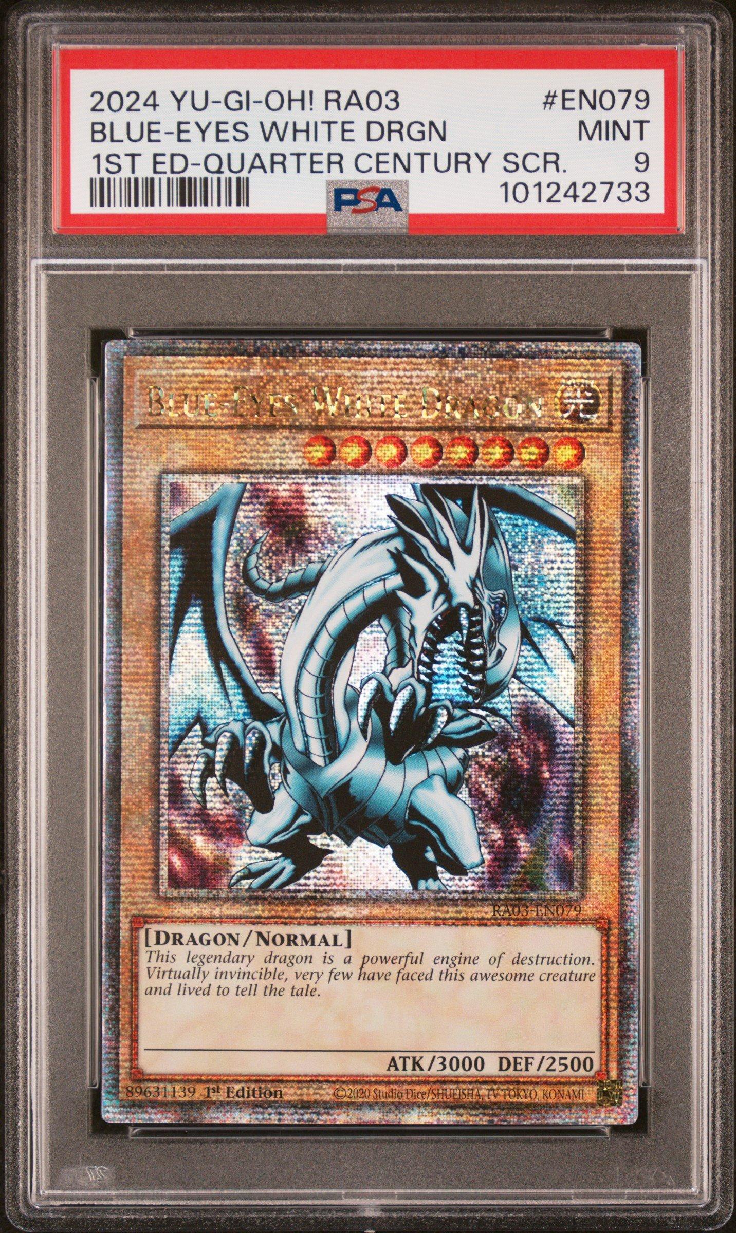 2024 Yu-gi-oh! Ra03-quarter Century Bonanza En079 Blue-eyes White Dragon 1st Edition-quarter Century Secret Rare PSA