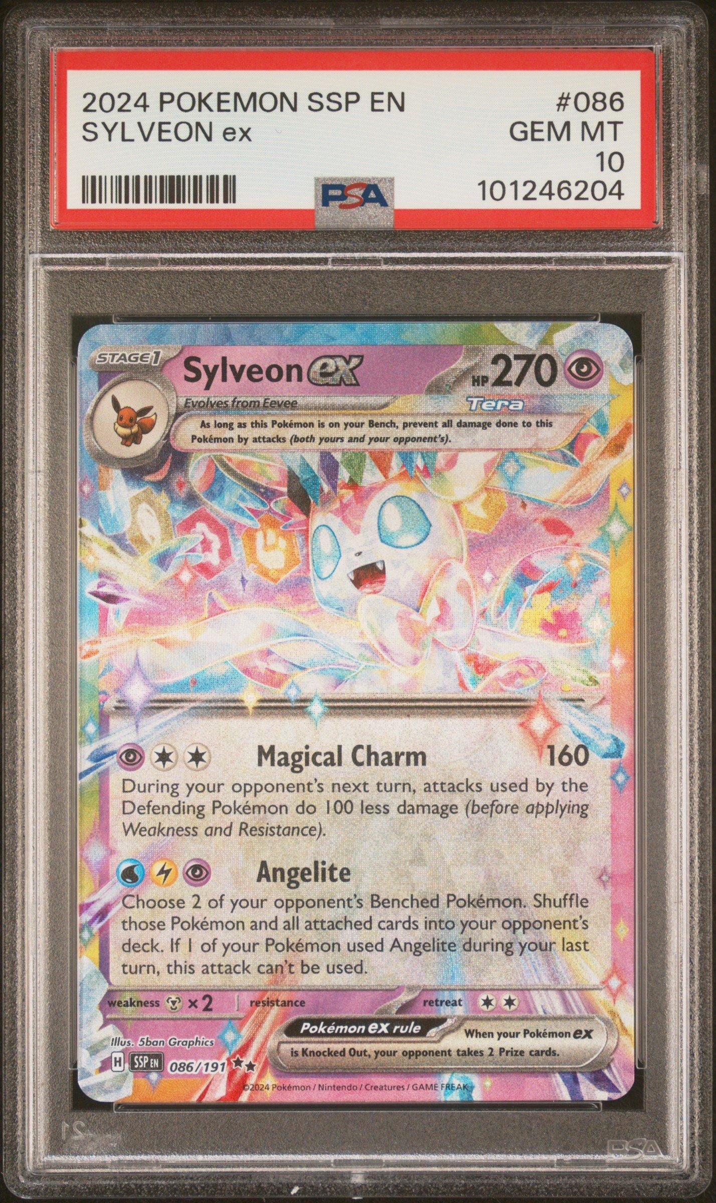 2024 Pokemon Ssp En-surging Sparks 086 Sylveon Ex PSA 10 | GameStop