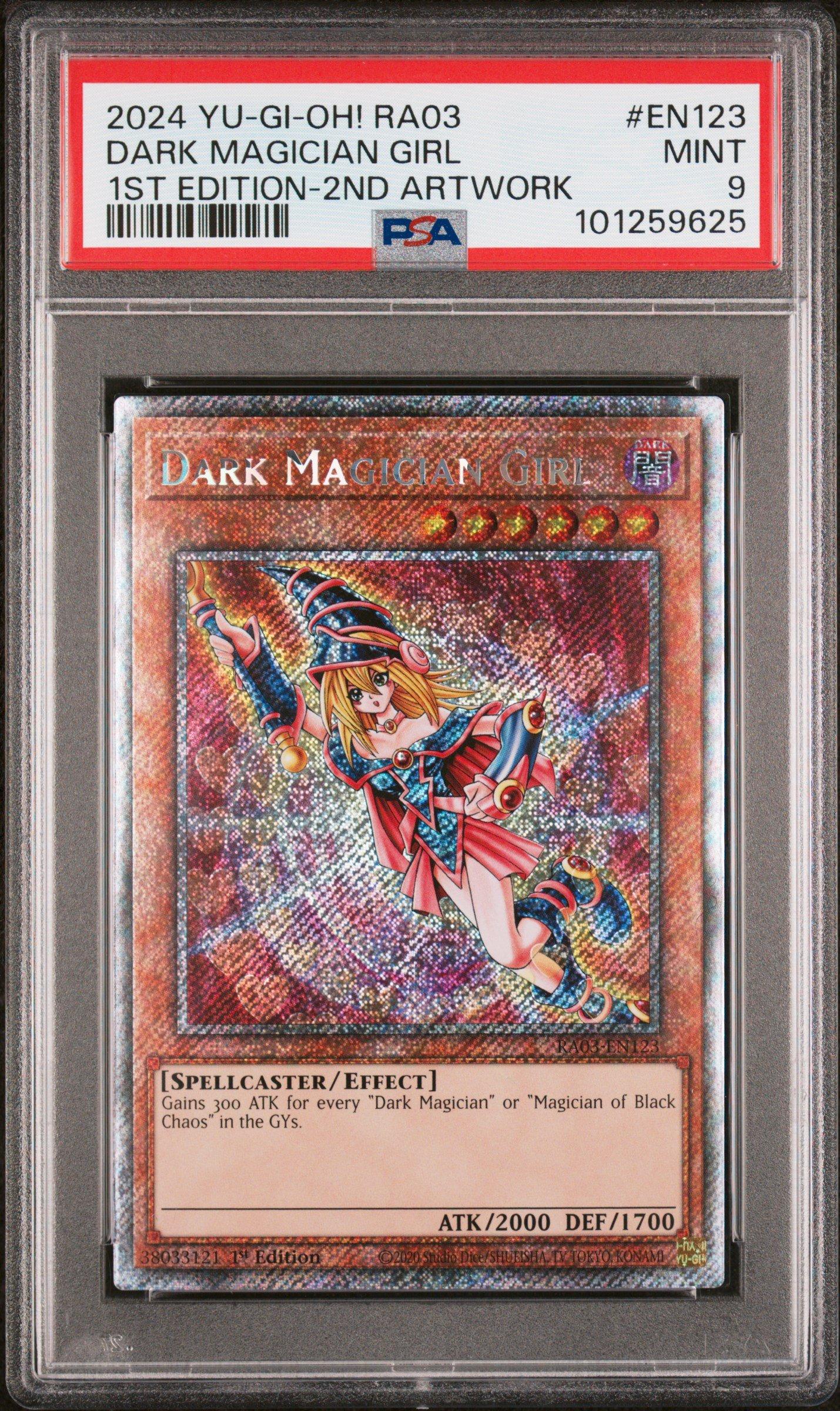 2024 Yu-gi-oh! Ra03-quarter Century Bonanza En123 Dark Magician Girl 1st Edition-2nd Tcg Artwork PSA