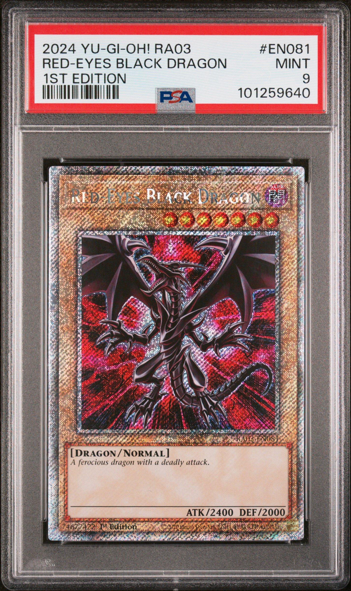 2024 Yu-gi-oh! Ra03-quarter Century Bonanza En081 Red-eyes Black Dragon 1st Edition PSA 9