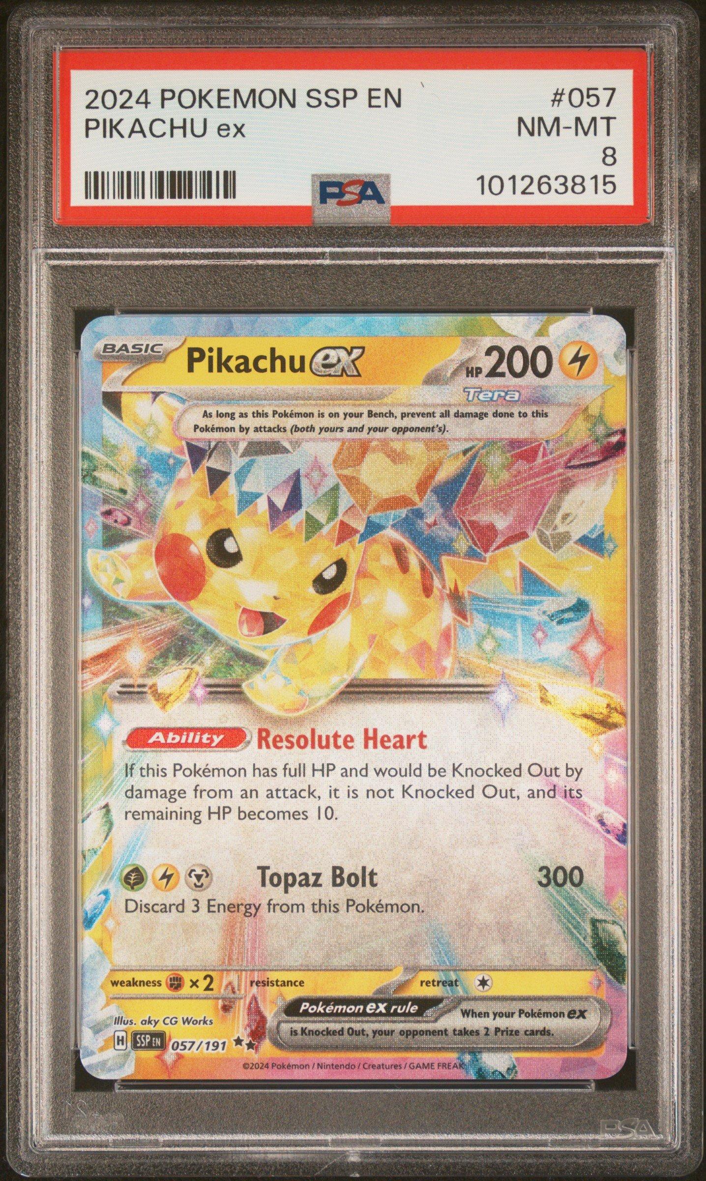 2024 Pokemon Ssp En-surging Sparks 057 Pikachu Ex PSA 8 | GameStop