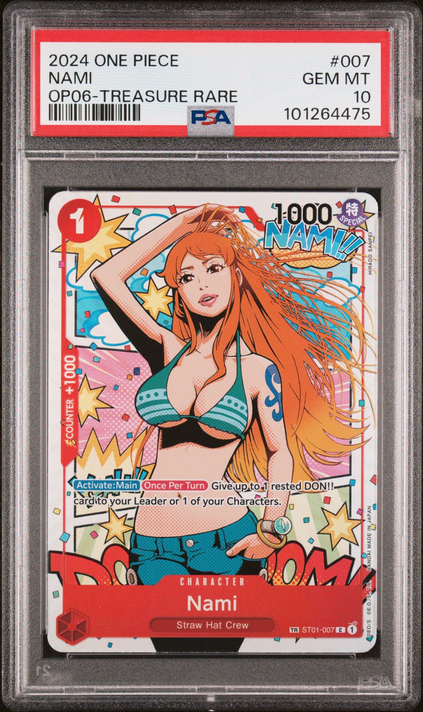 2024 One Piece Op06-wings Of The Captain 007 Nami Treasure Rare