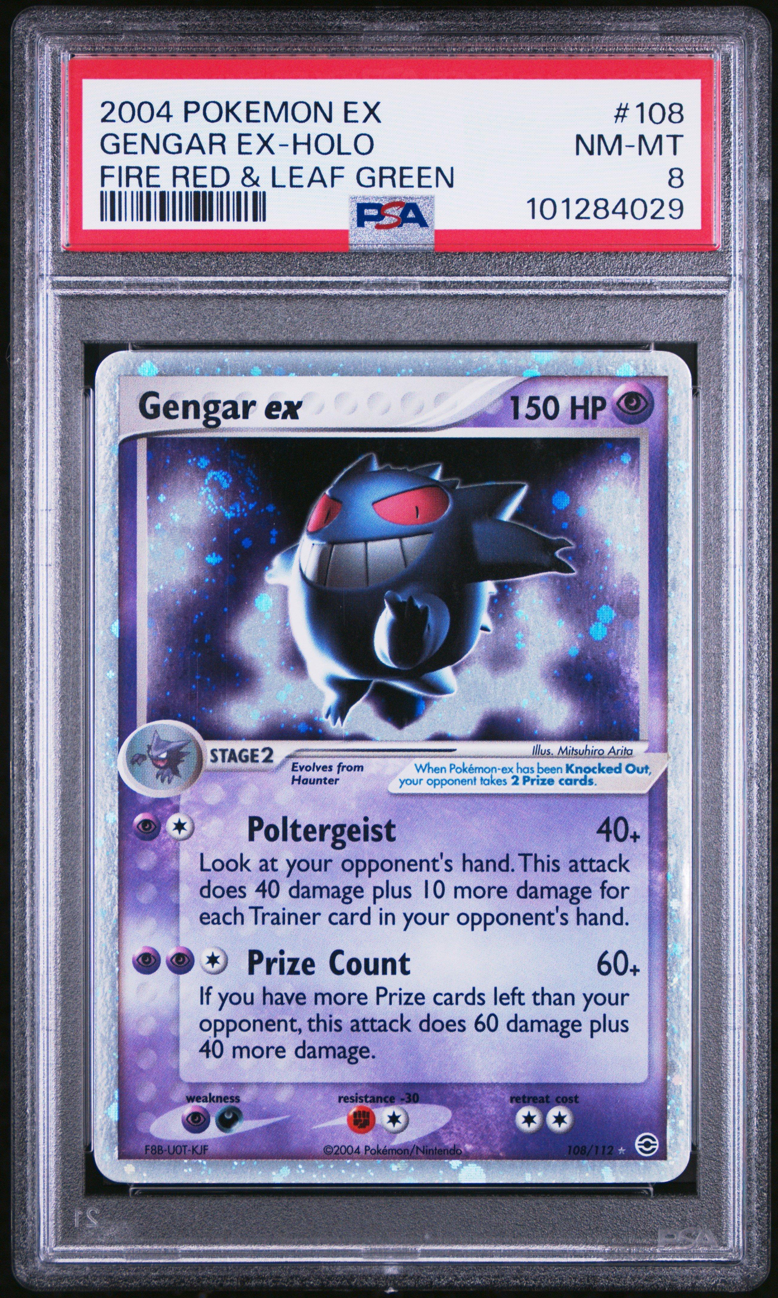 2004 Pokemon Ex Fire Red & Leaf Green 108 Gengar Ex-holo PSA