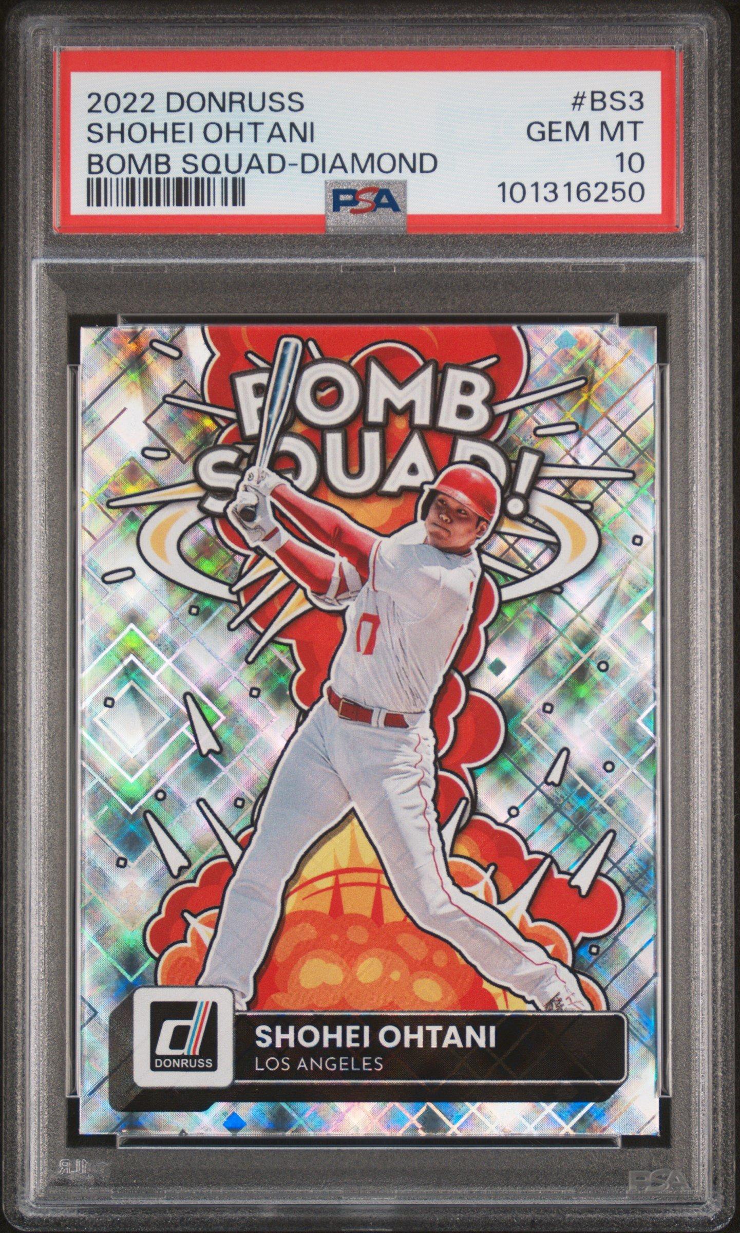 2022 Panini Donruss Bomb Squad Bs3 Shohei Ohtani Diamond PSA 10 