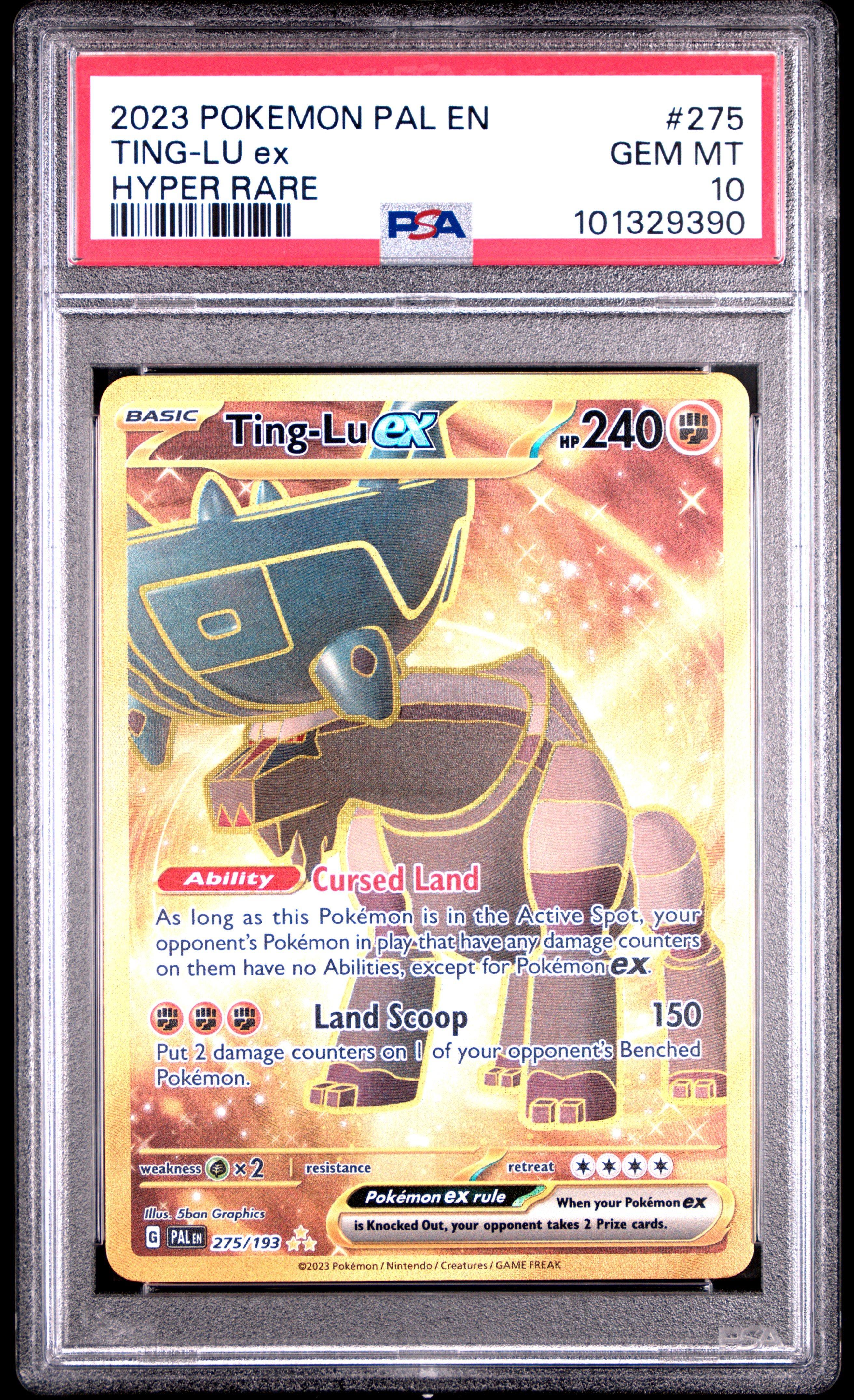 2023 Pokemon Pal En-paldea Evolved 275 Ting-lu Ex Hyper Rare PSA