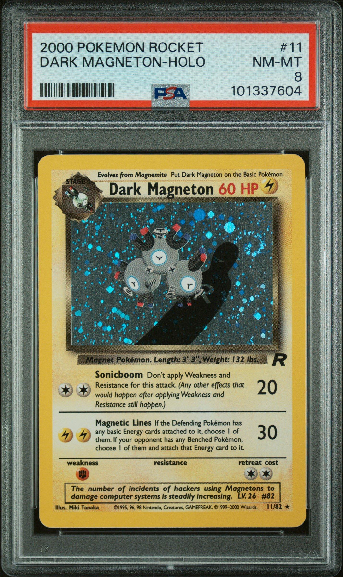 2000 Pokemon Rocket 11 Dark Magneton-holo PSA