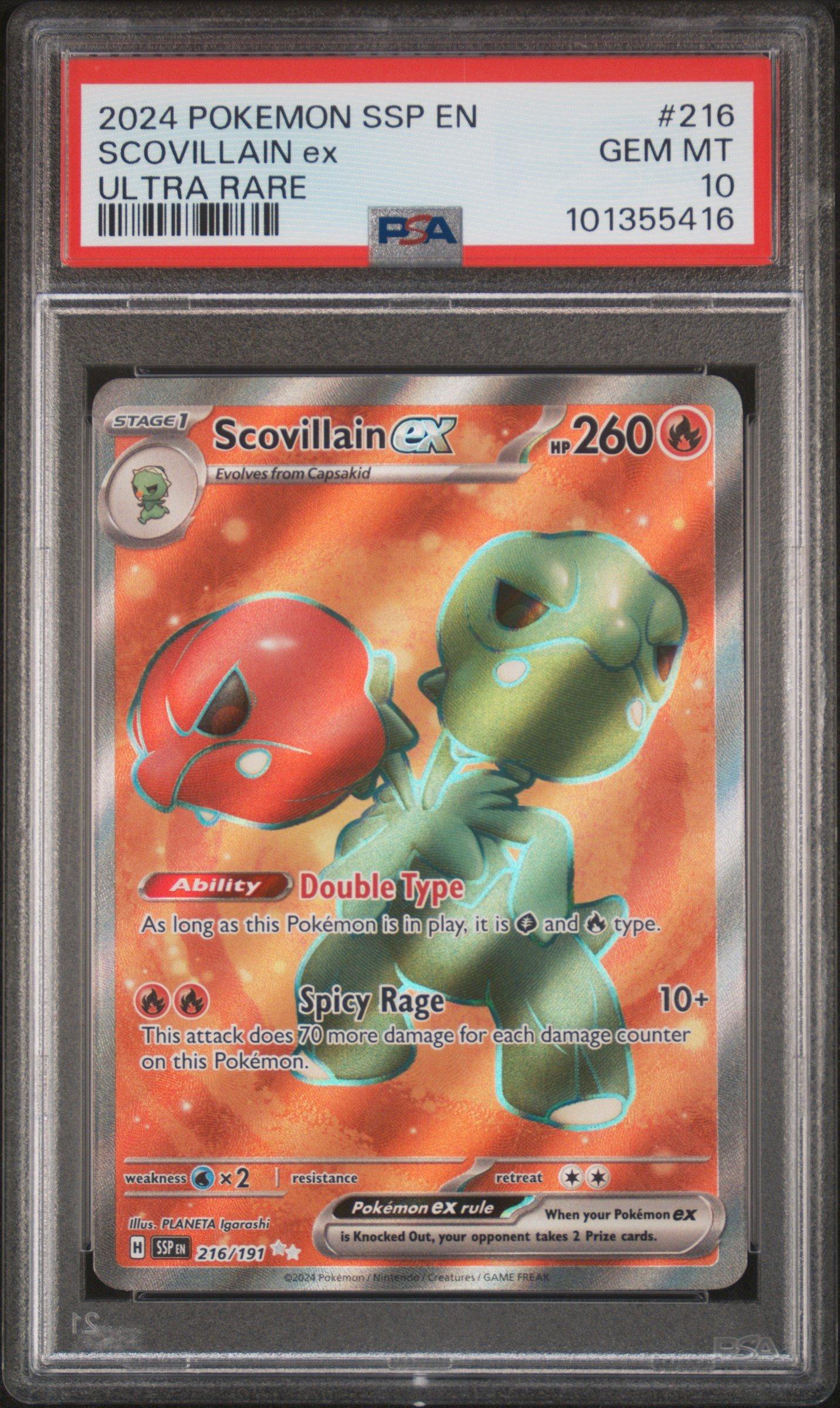 2024 Pokemon Ssp En-surging Sparks 216 Scovillain Ex Ultra Rare PSA