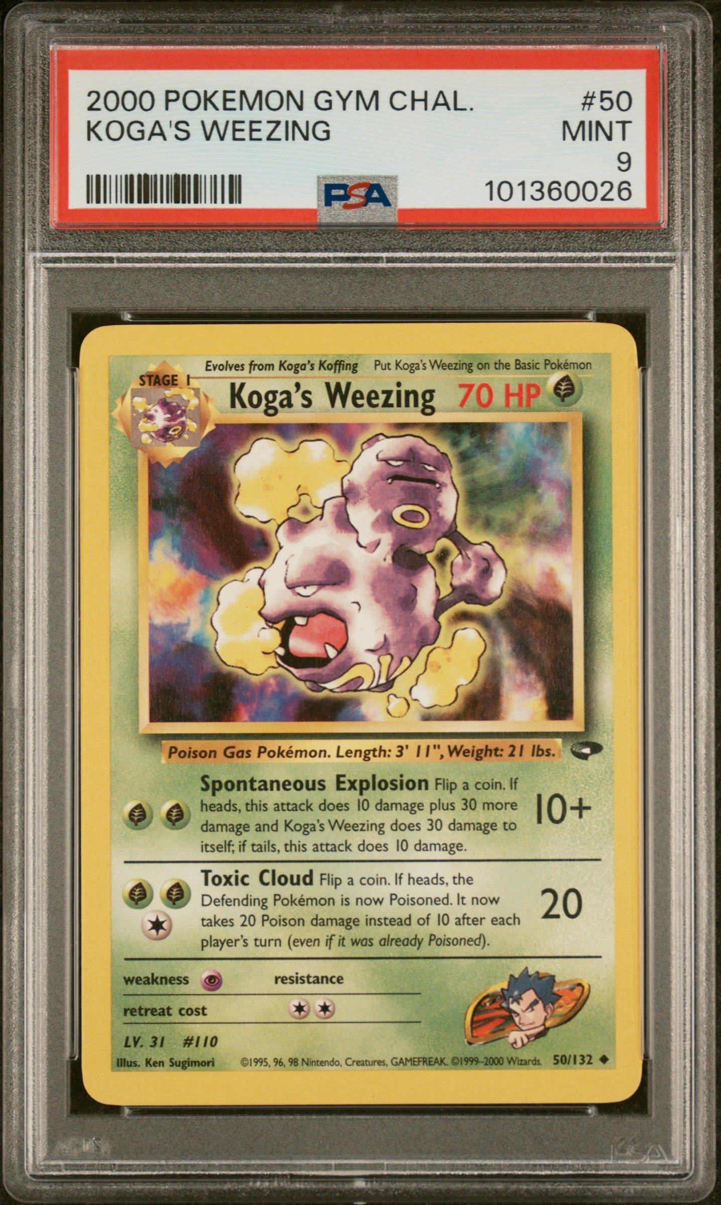 2000 Pokemon Gym Challenge 50 Koga's Weezing PSA 9 | GameStop