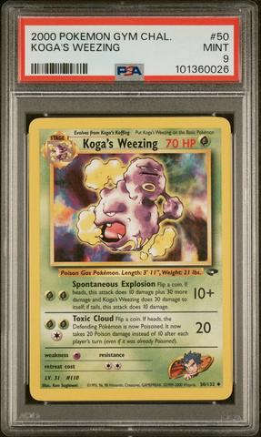2000 Pokemon Gym Challenge 50 Koga's Weezing PSA 9 | GameStop