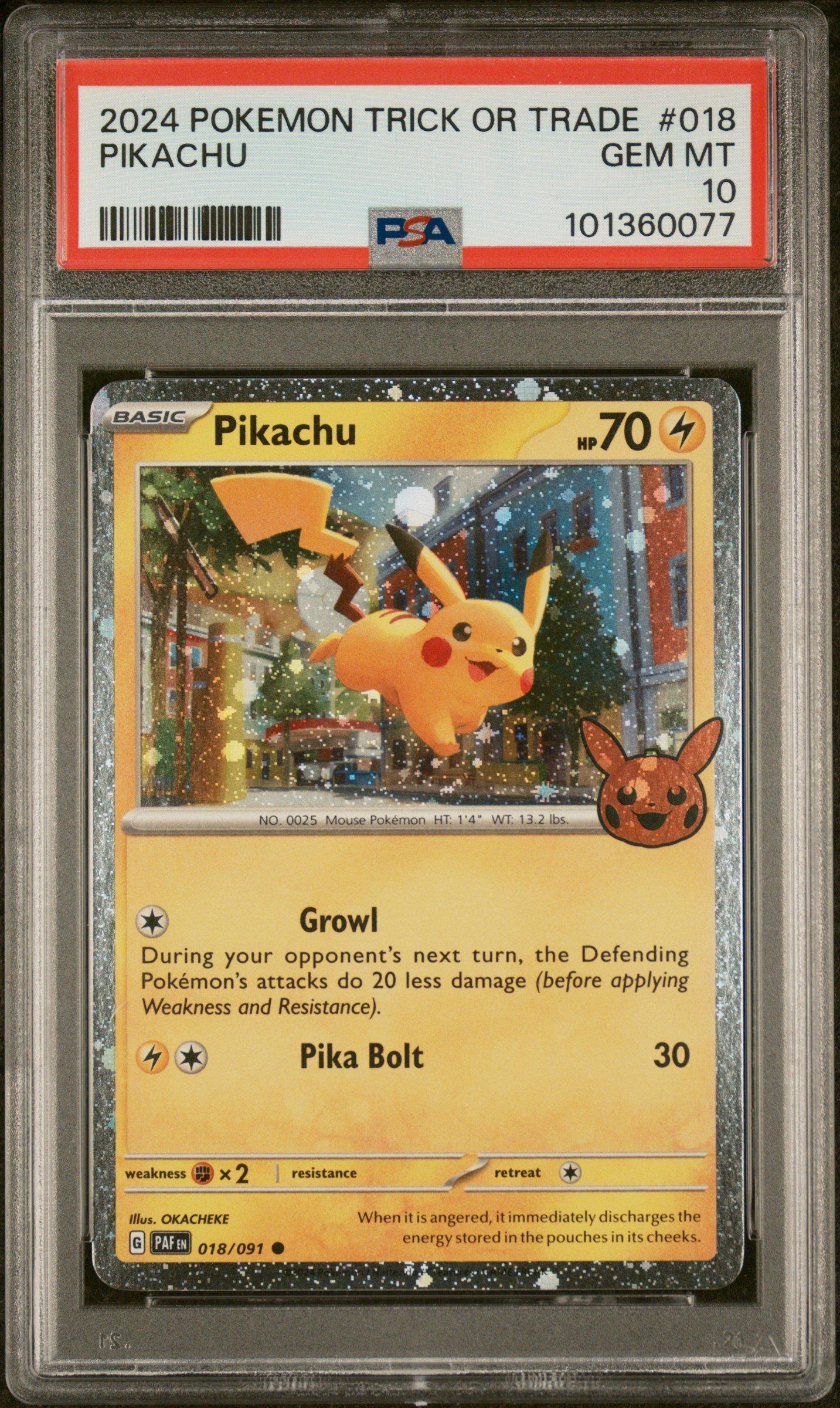 ポケモンカード PSA 10 セット 2024 Pokemon Trick Or Trade 018 Pikachu PSA 10 | GameStop