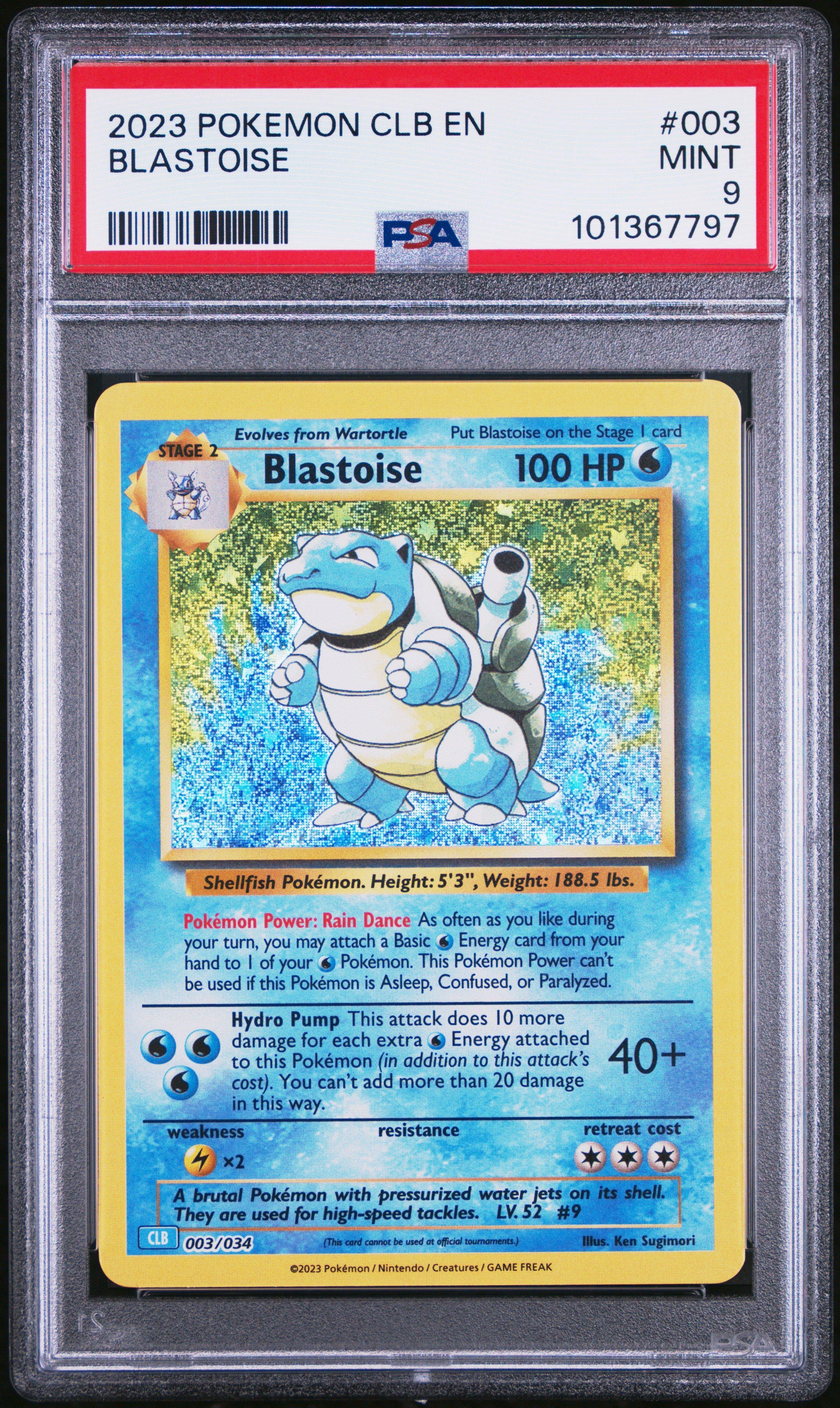 2023 Pokemon Clb-trading Card Game Classic Blastoise & Suicune Ex Deck 003 Blastoise PSA