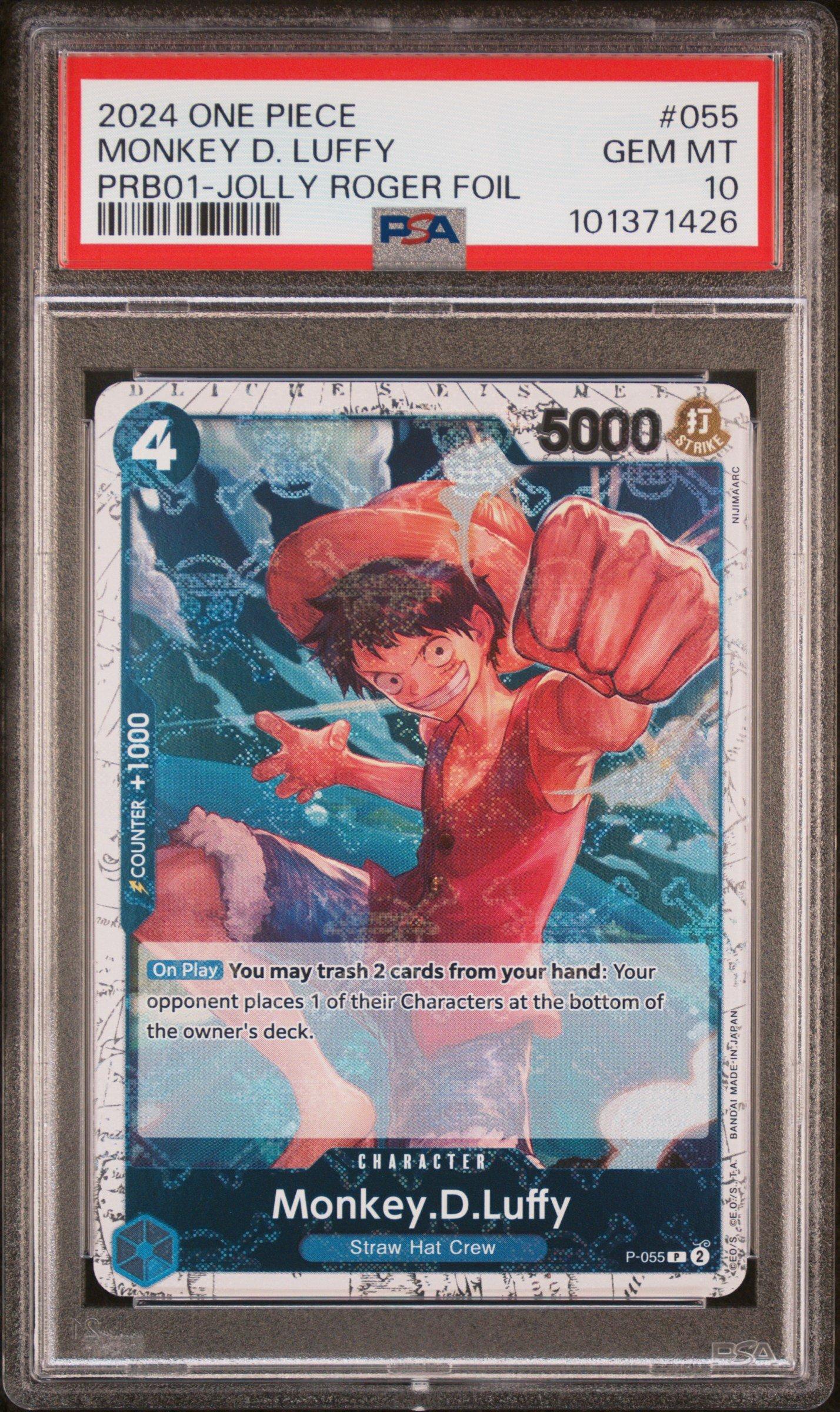 2024 One Piece Prb01-premium Booster -one Piece Card The Best- 055