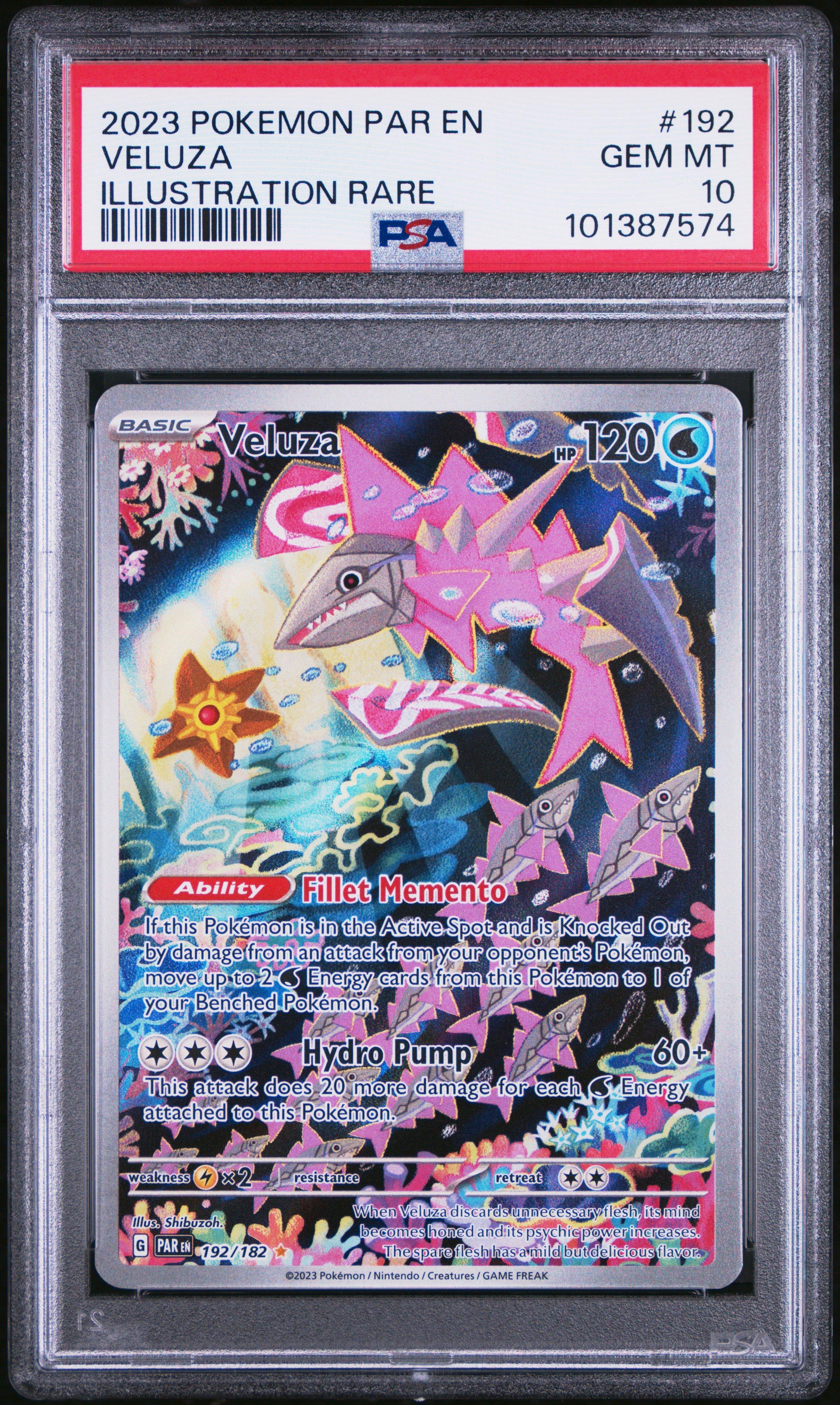 2023 Pokemon Par En-paradox Rift 192 Veluza Illustration Rare PSA
