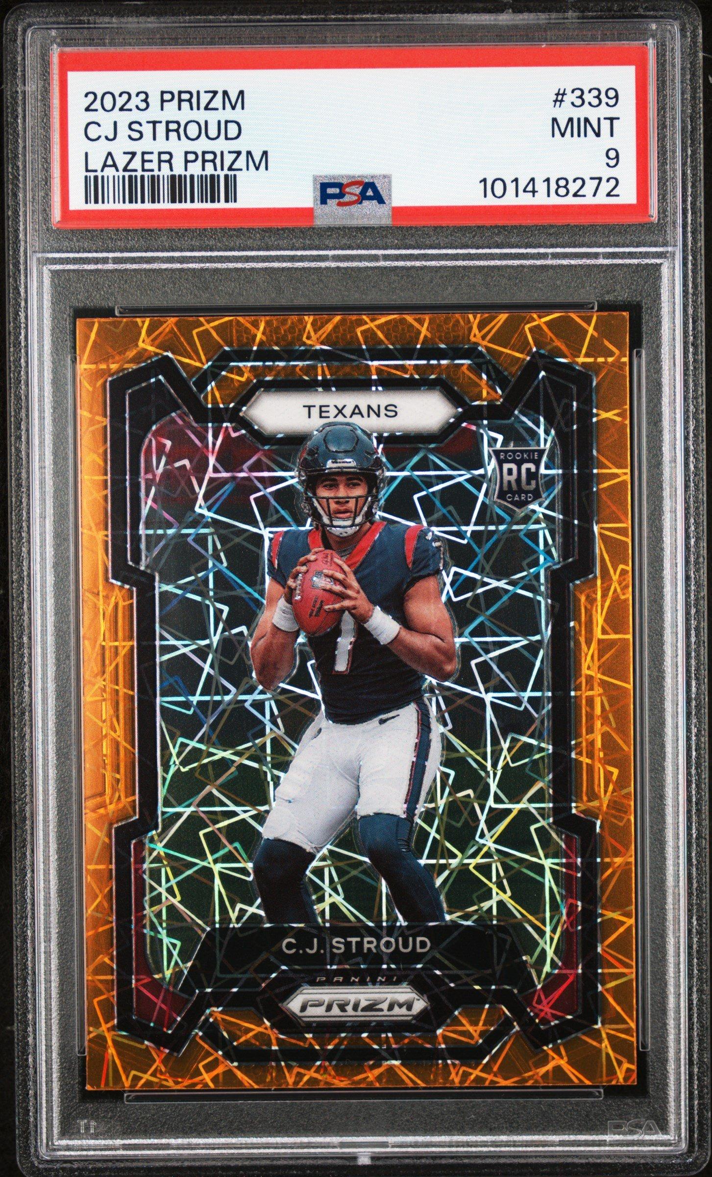 2023 Panini Prizm 339 Cj Stroud Lazer Prizm PSA 9 Graded Card