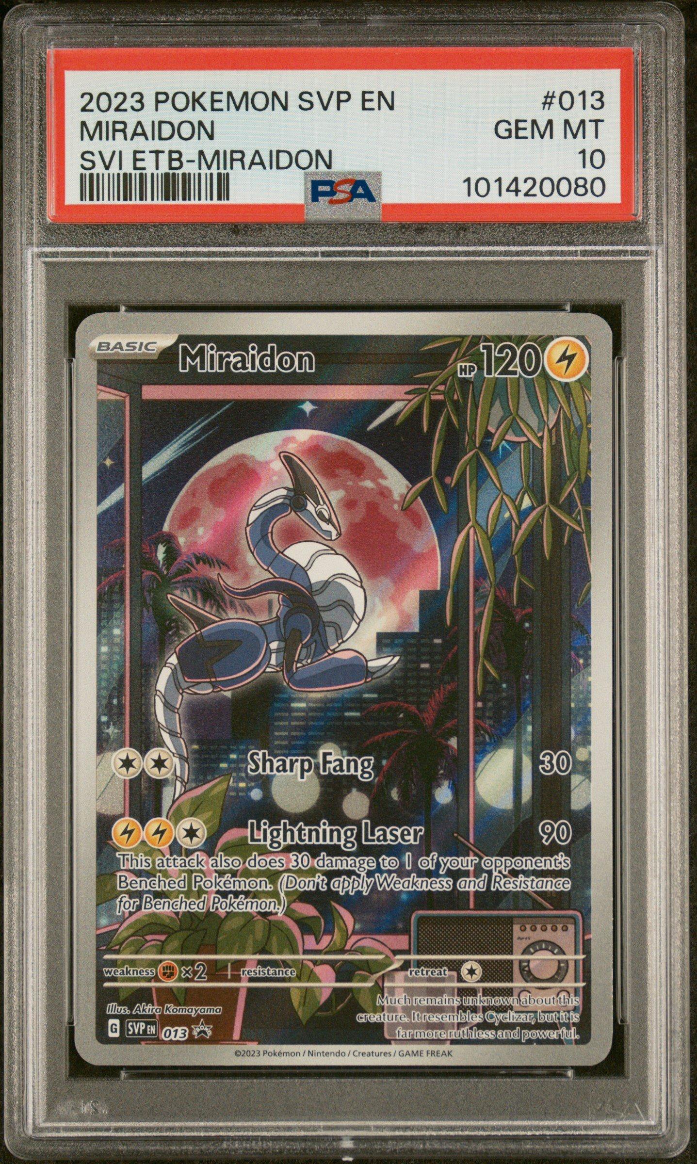 2023 Pokemon Svp En-sv Black Star Promo 013 Miraidon Scarlet & Violet Elite Trainer Box-miraidon PSA
