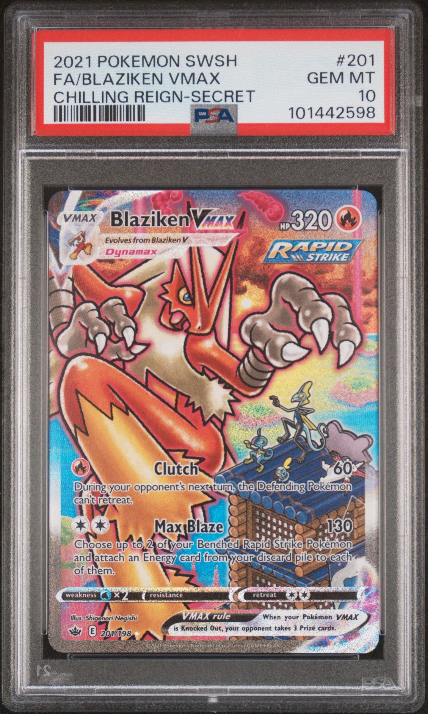 2021 Pokemon Sword & Shield Chilling Reign 201 Full Art/blaziken