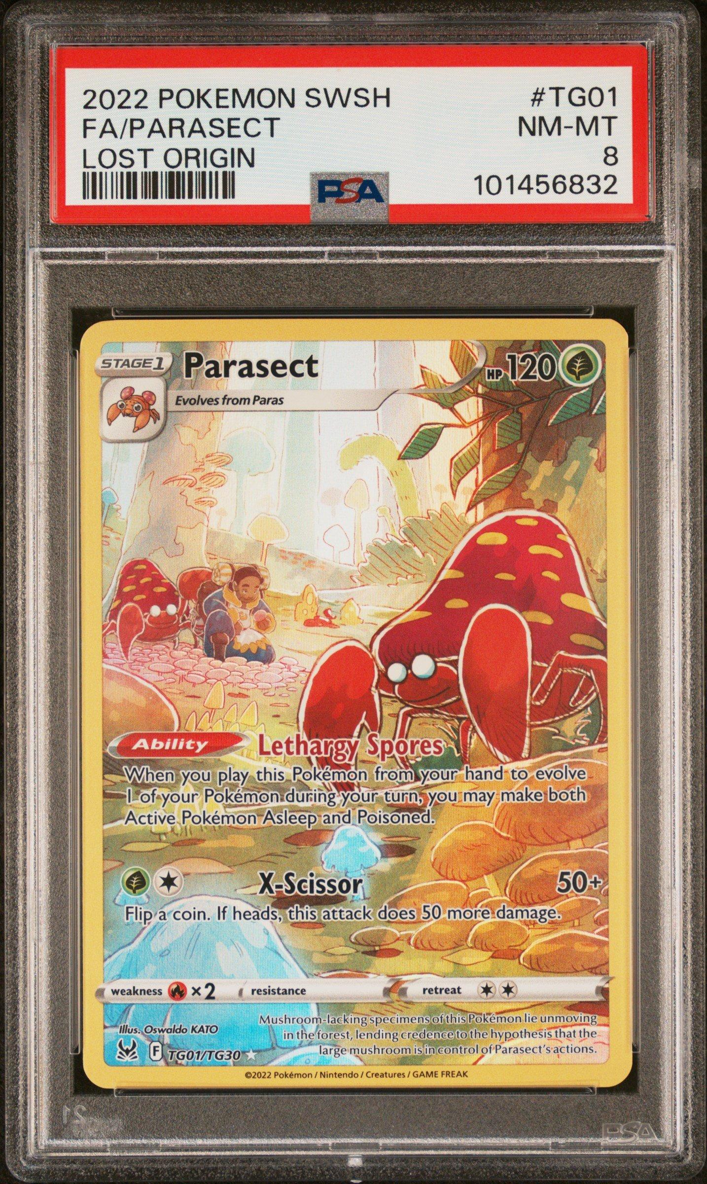 2022 Pokemon Sword & Shield Lost Origin Tg01 Full Art/parasect PSA