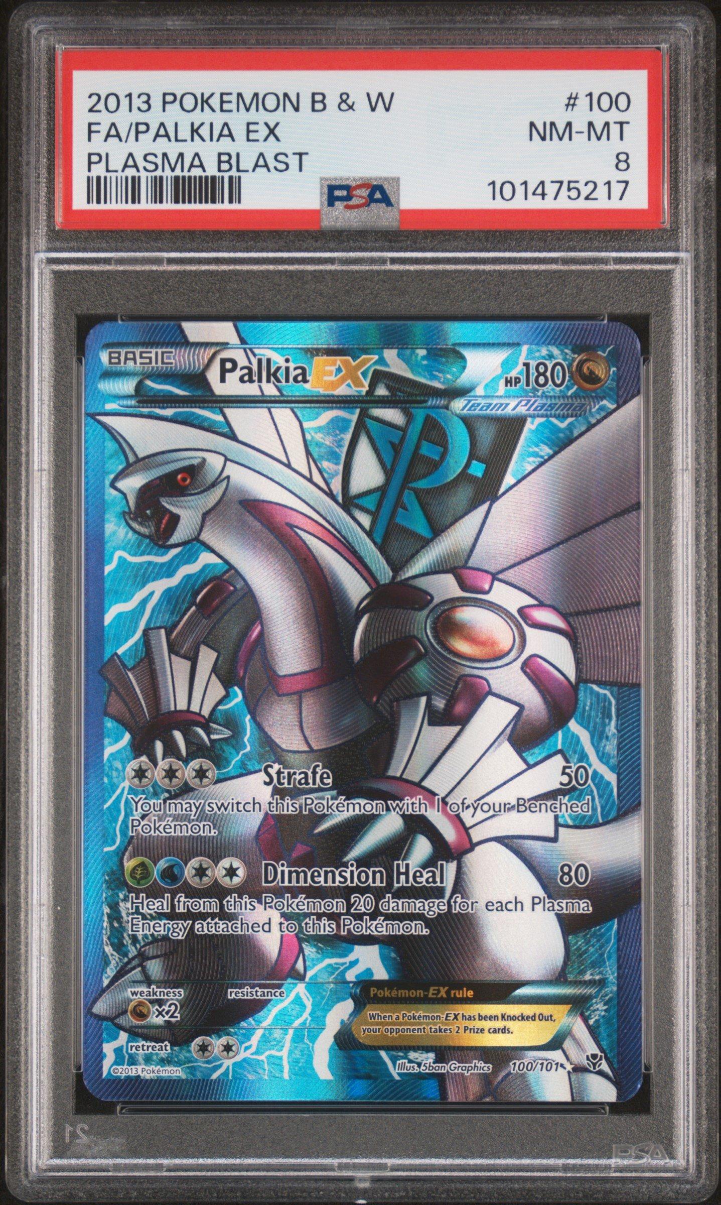 2013 Pokemon Black & White Plasma Blast 100 Full Art/palkia Ex PSA 8 Graded  Card | GameStop