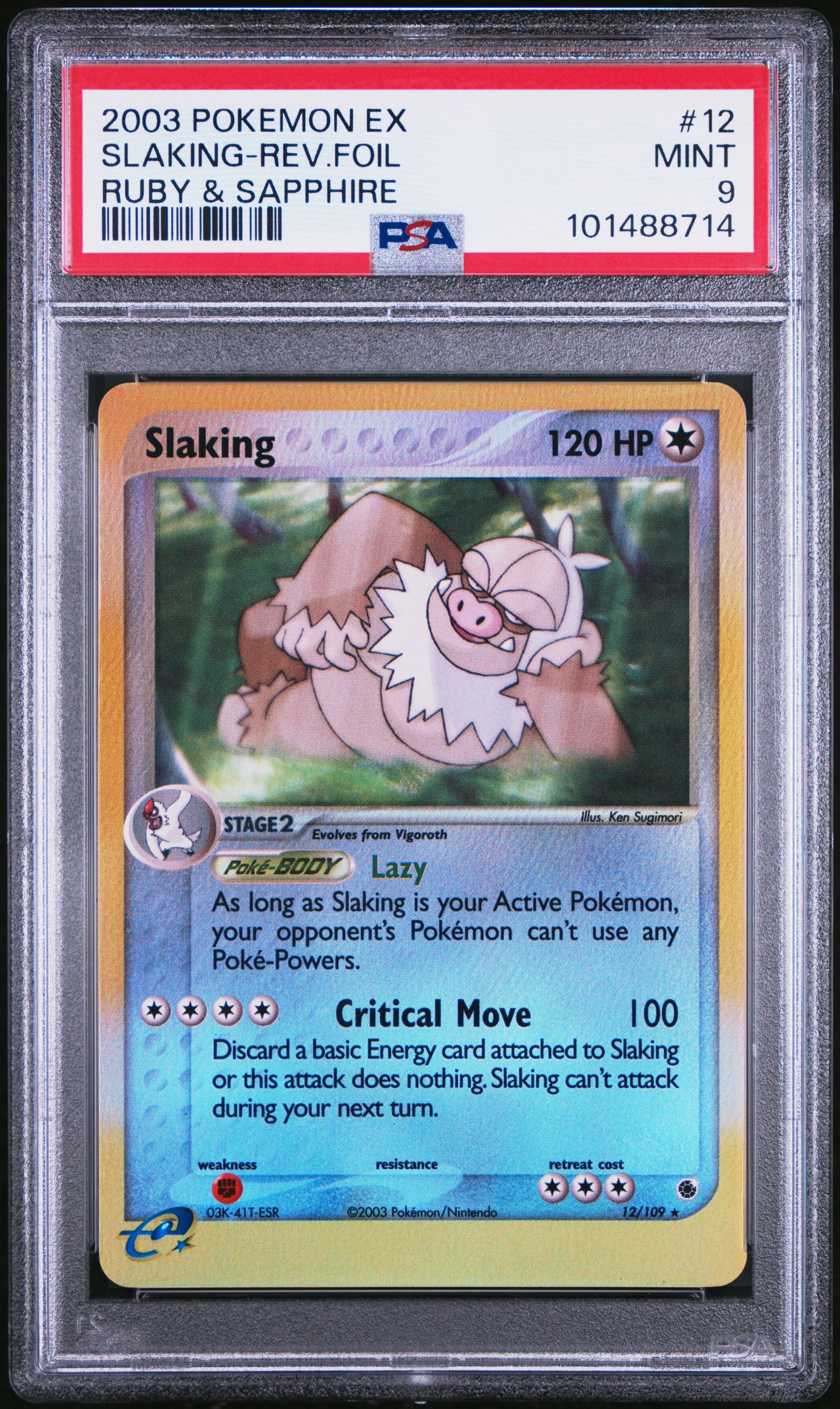 2003 Pokemon Ex Ruby & Sapphire 12 Slaking-reverse Foil PSA 9 Graded Card |  GameStop
