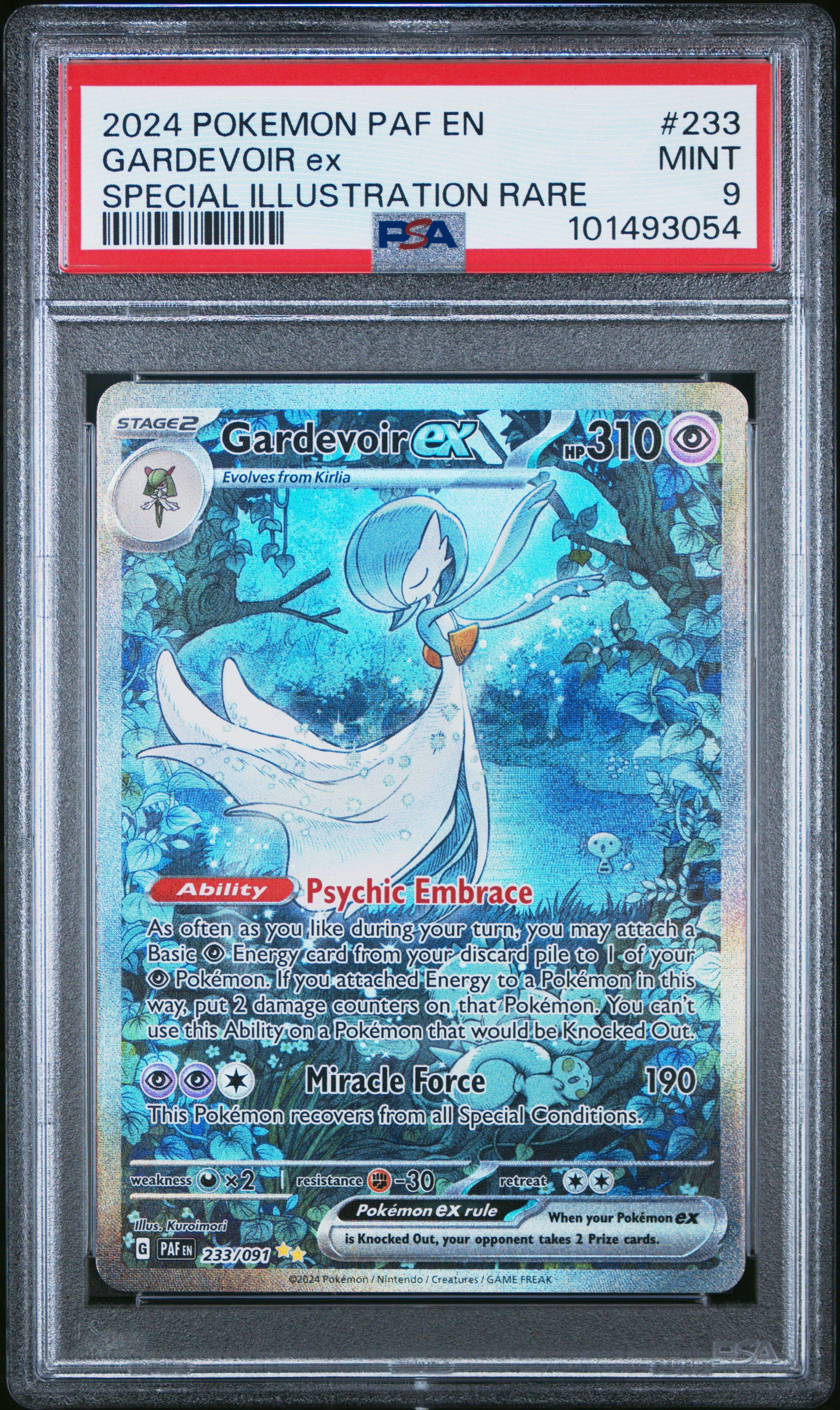 2024 Pokemon Paf En-paldean Fates 233 Gardevoir Ex Special Illustration Rare PSA