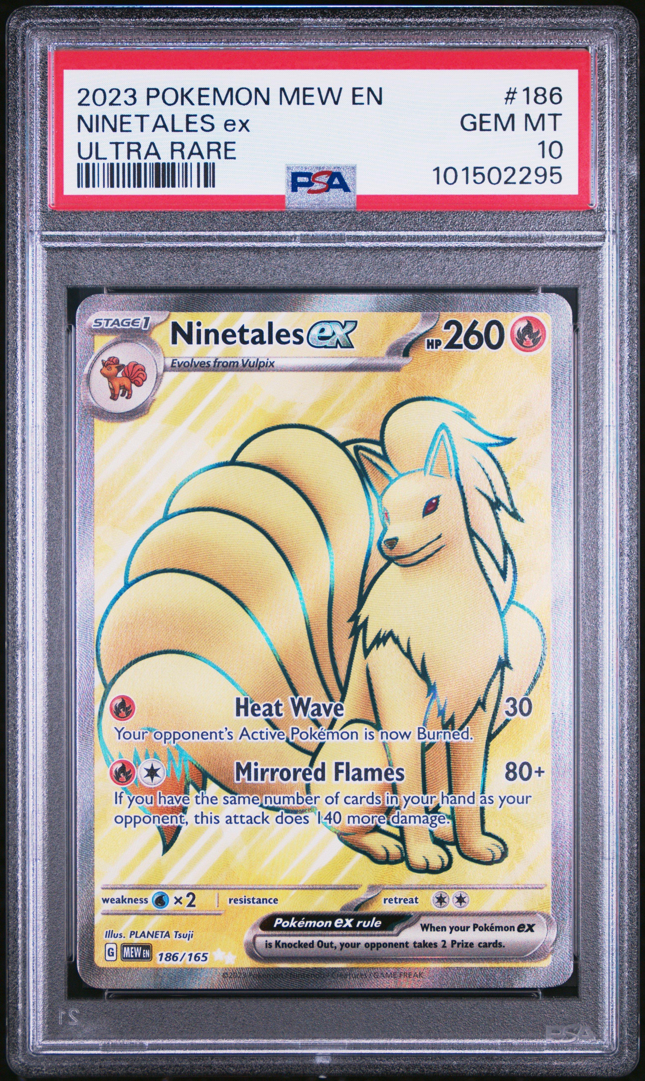 2023 Pokemon Mew En-151 186 Ninetales Ex Ultra Rare PSA