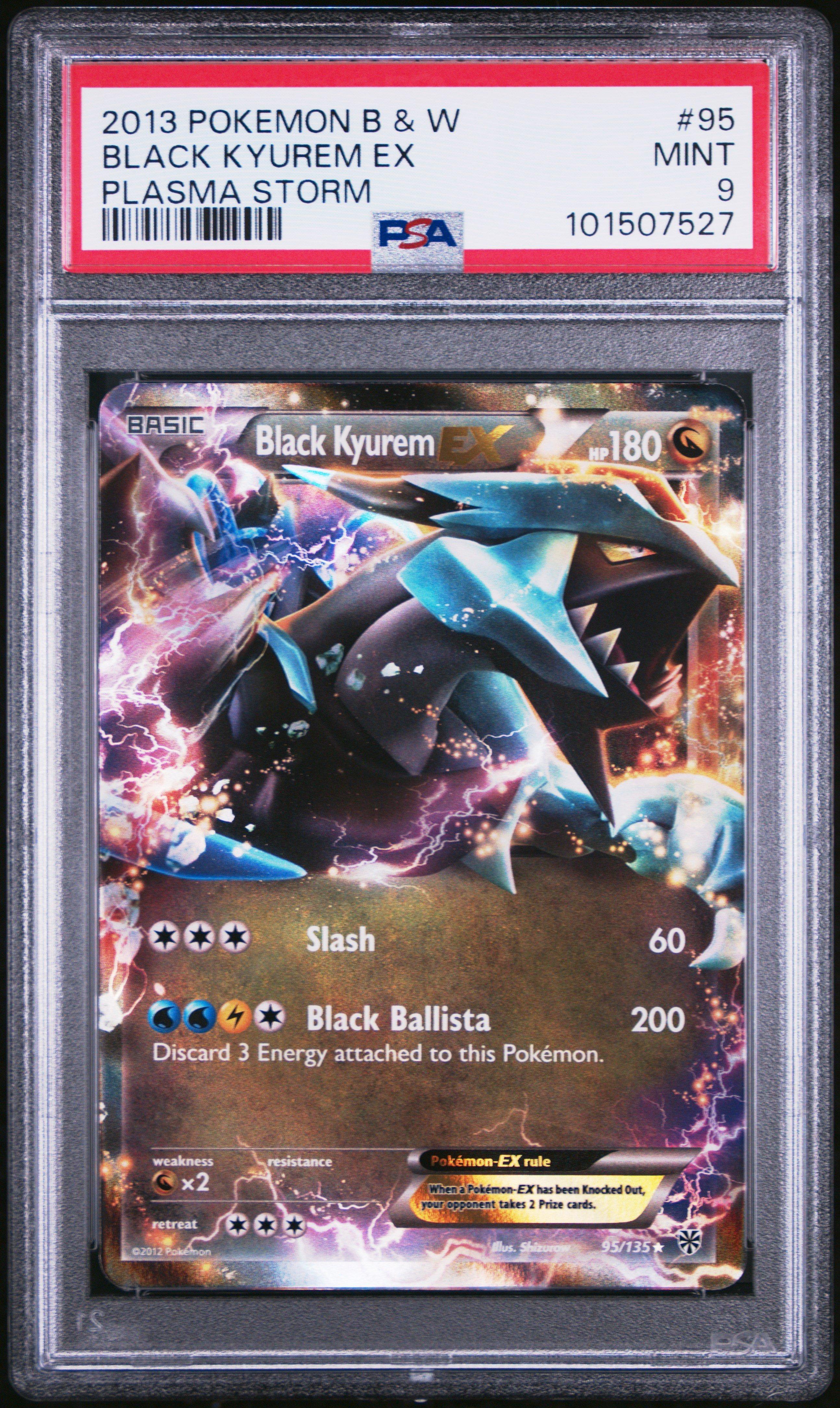 2013 Pokemon Black & White Plasma Storm 95 Black Kyurem Ex PSA