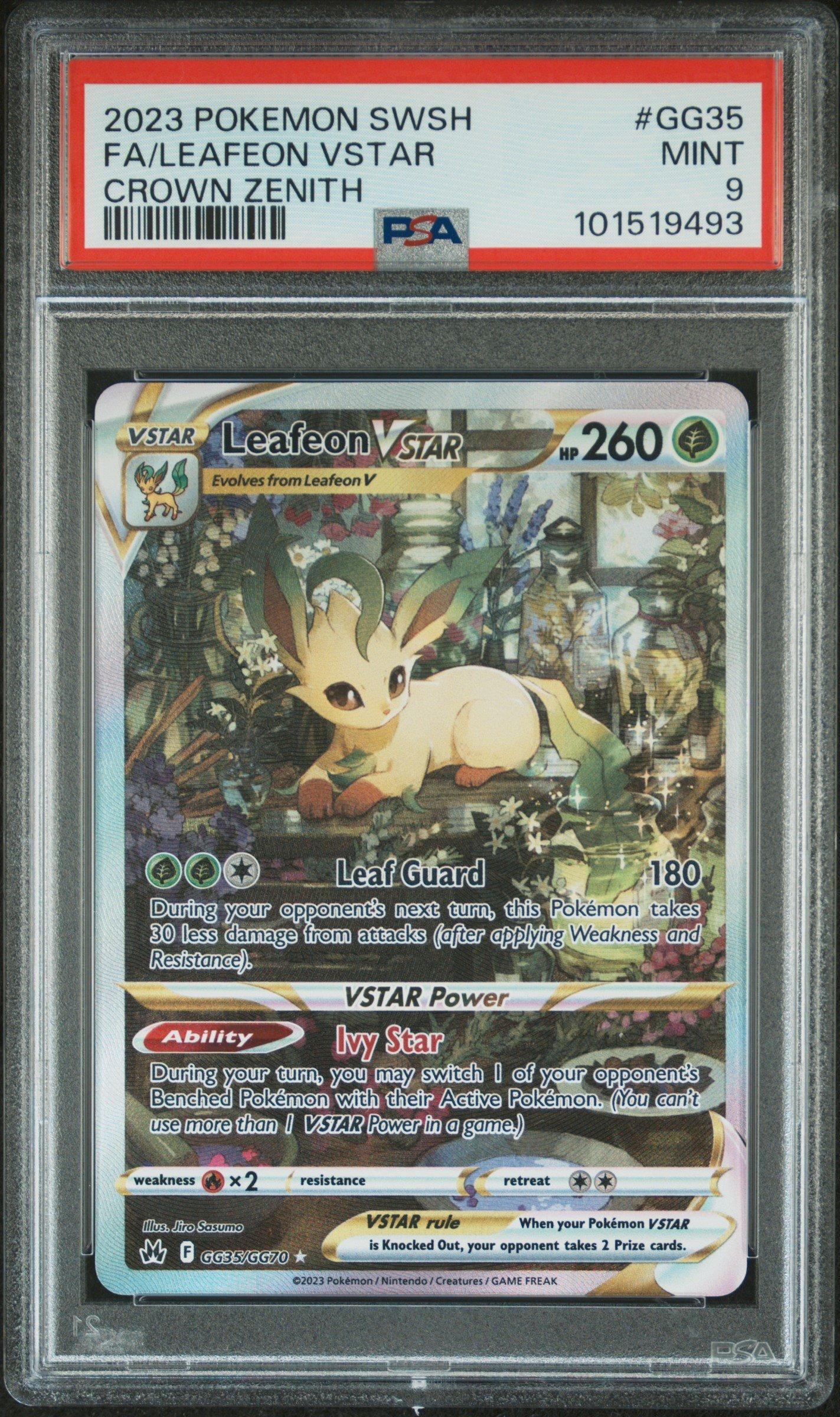 2023 Pokemon Sword And Shield Crown Zenith Gg35 Full Art/leafeon Vstar ...